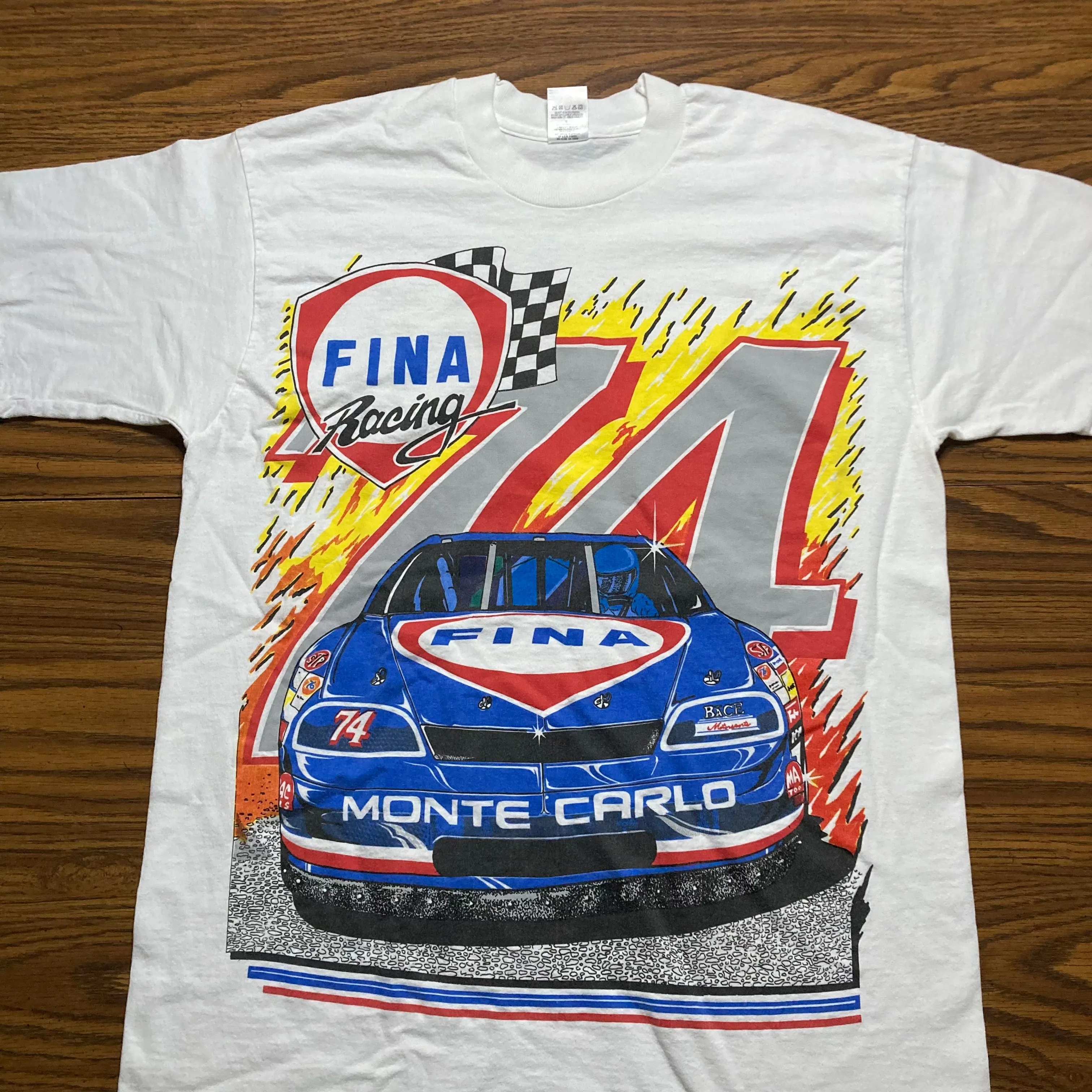 Product image for 17. Vtg Fina Racing Nascar SS Tee #15134