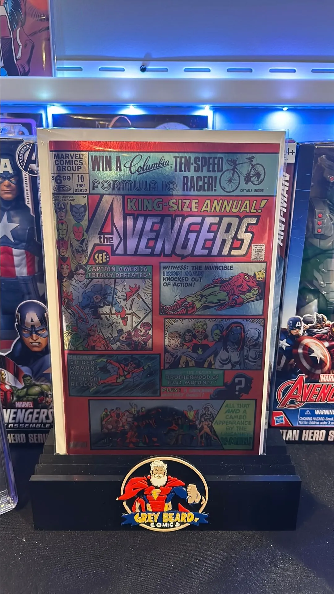 Product image for AVENGERS ANNUAL 10 FOIL FACSIMILE AL MILGROM 2024 MARVEL COMICS NM 1ST APP ROGUE