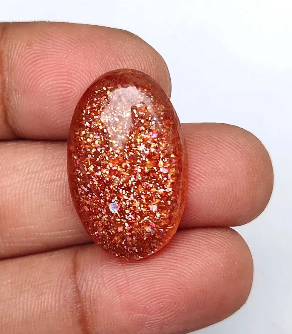 Product image for Orange Red Lattice Sunstone