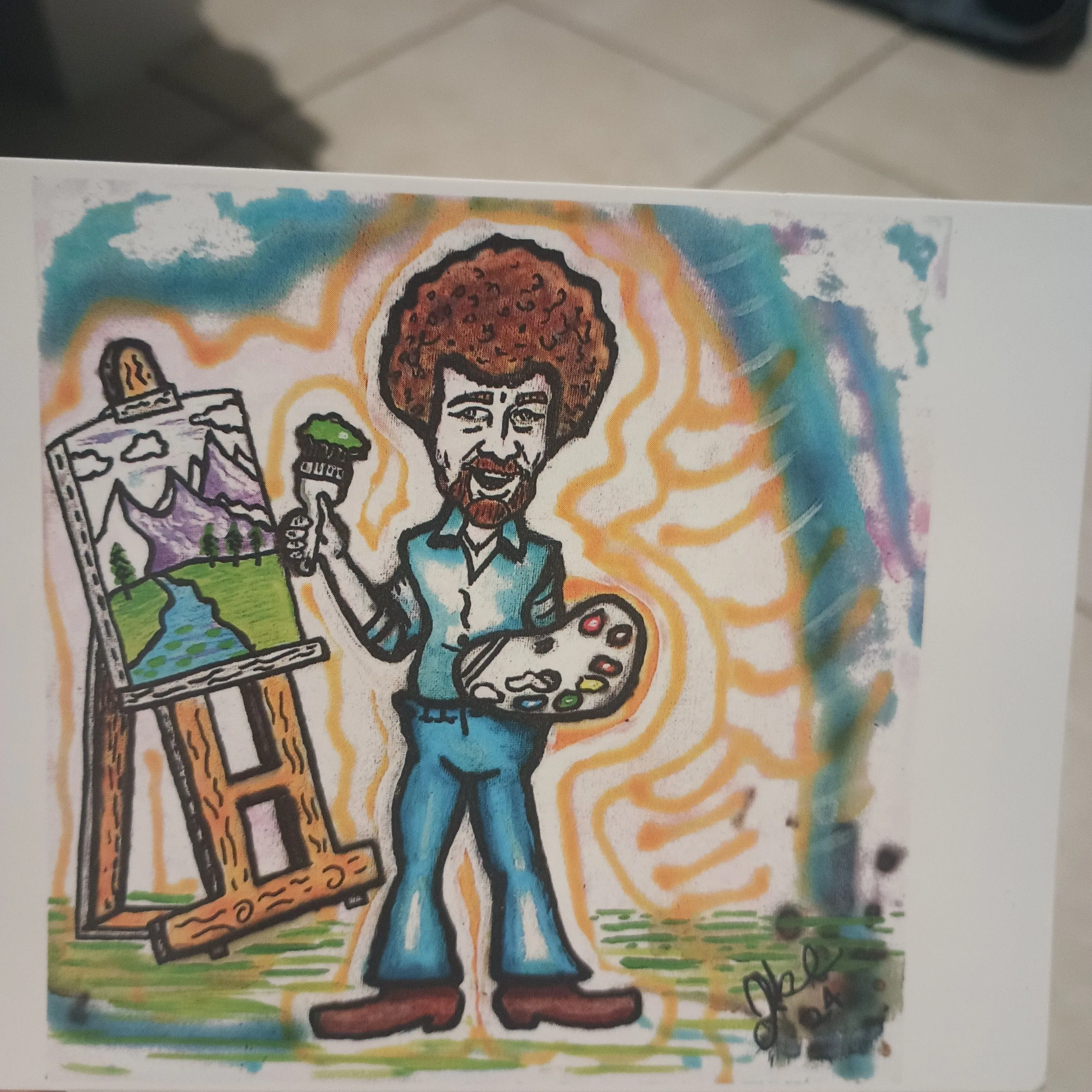 Product image for Bob Ross Post card.