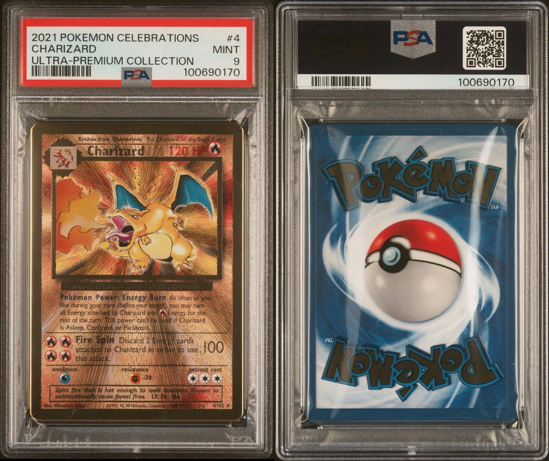 pokemon card dragonite promo Pokemon Charizard 4/102 Pokemon 2021 Celebrations Ultra Premium Collec main image 0