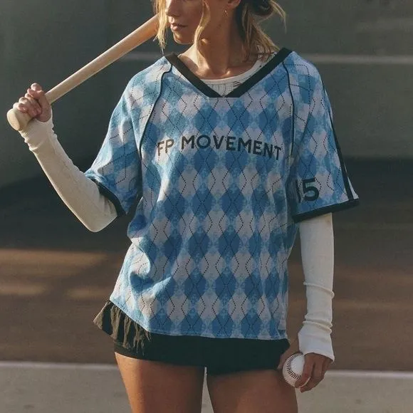 Product image for Free people movement baseline printed Tee NWT - Large