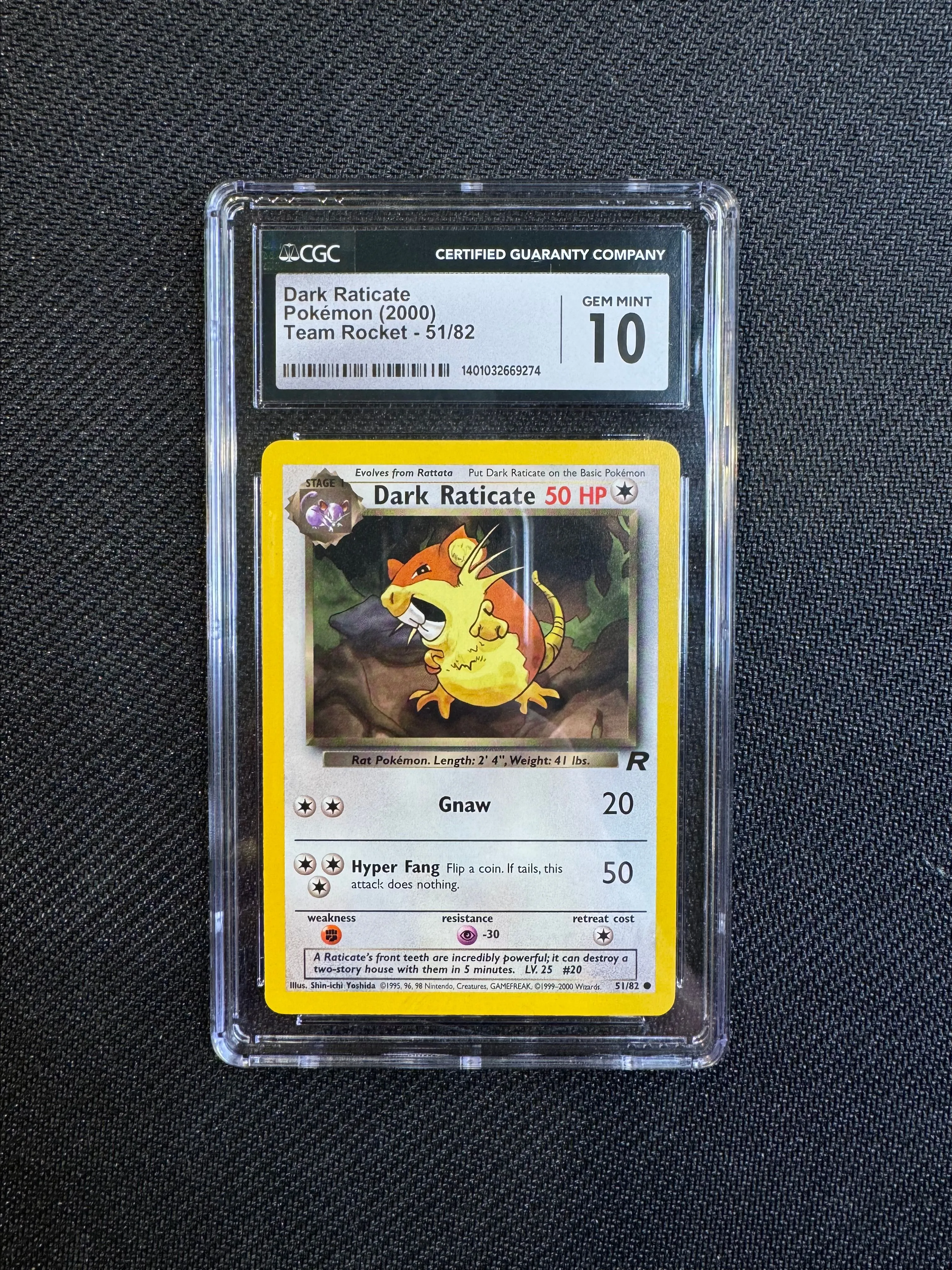 Product image for TCG Graded - CGC 10 Dark Raticate Gem Mint