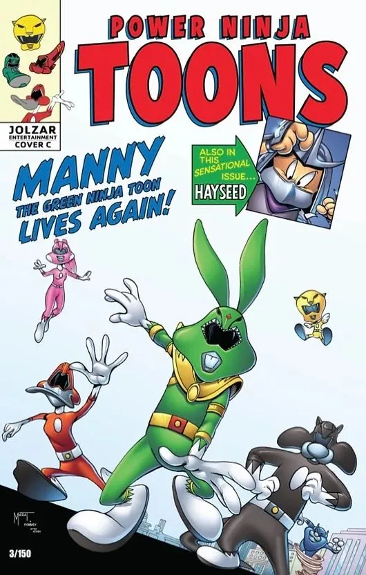 Product image for Power Ninja Toons #1 4X Signatures COA