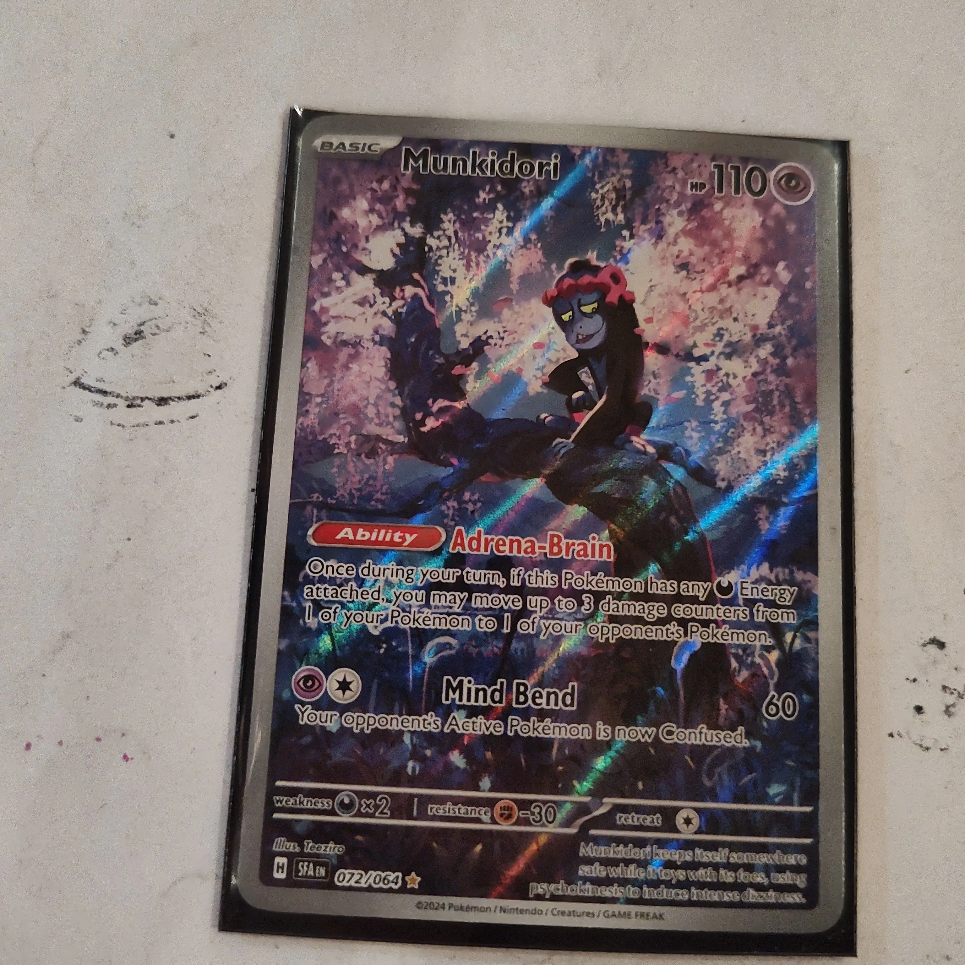 Product image for Pokemon full art foil Munkidori 072/064
