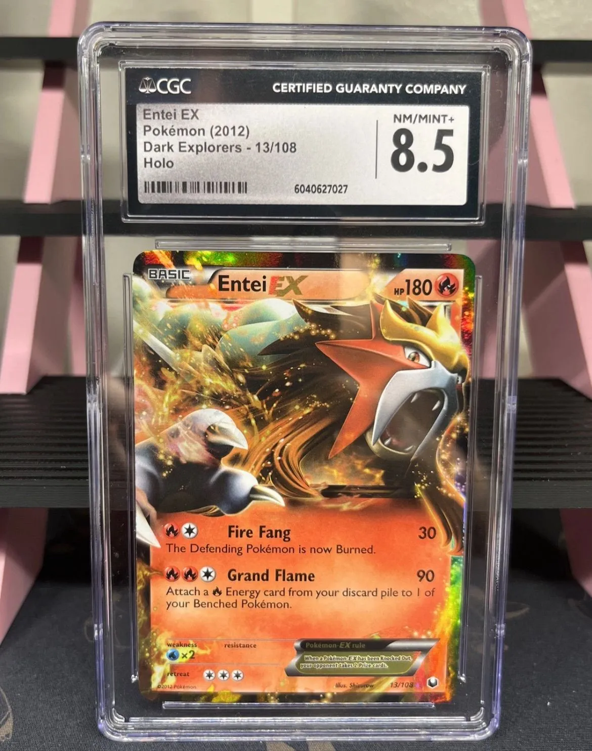 Pokemon TCG Dark Explorers Holo Entei EX 13/108 CGC NM/Mint+ 8.5  Whatnot:  Shop, Sell, Connect