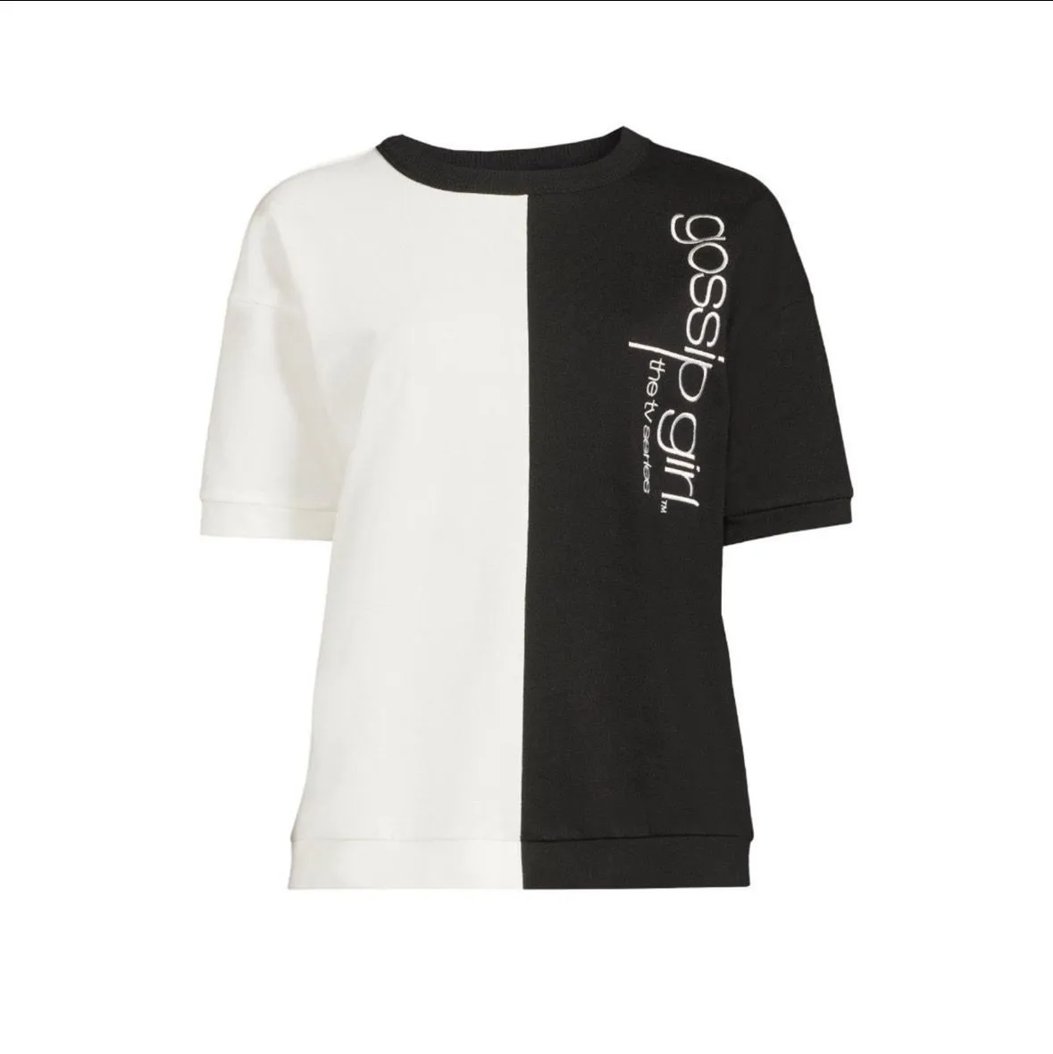 Product image for Womens Size Small 4-6 Gossip Girl Black & White Sleep Top