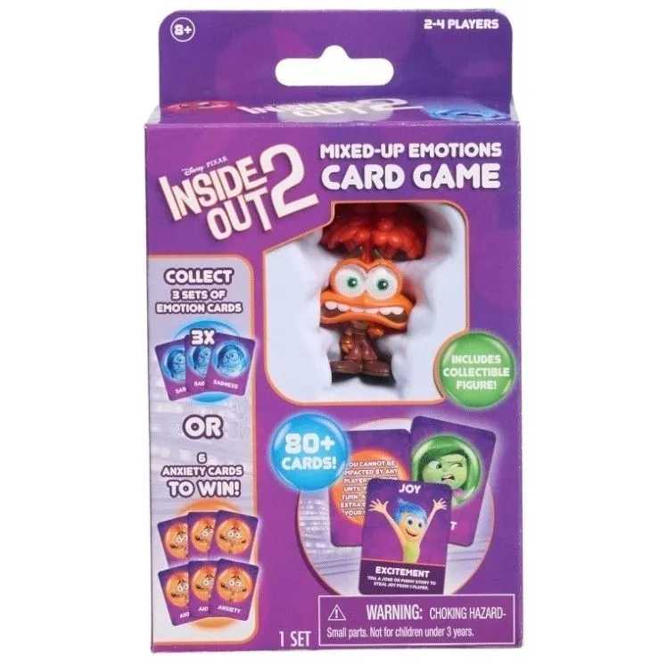 Product image for Just Play Disney and Pixar Inside Out 2 Mixed-Up Emotions Card Game, Kids Toys for Ages 8 Up NEW