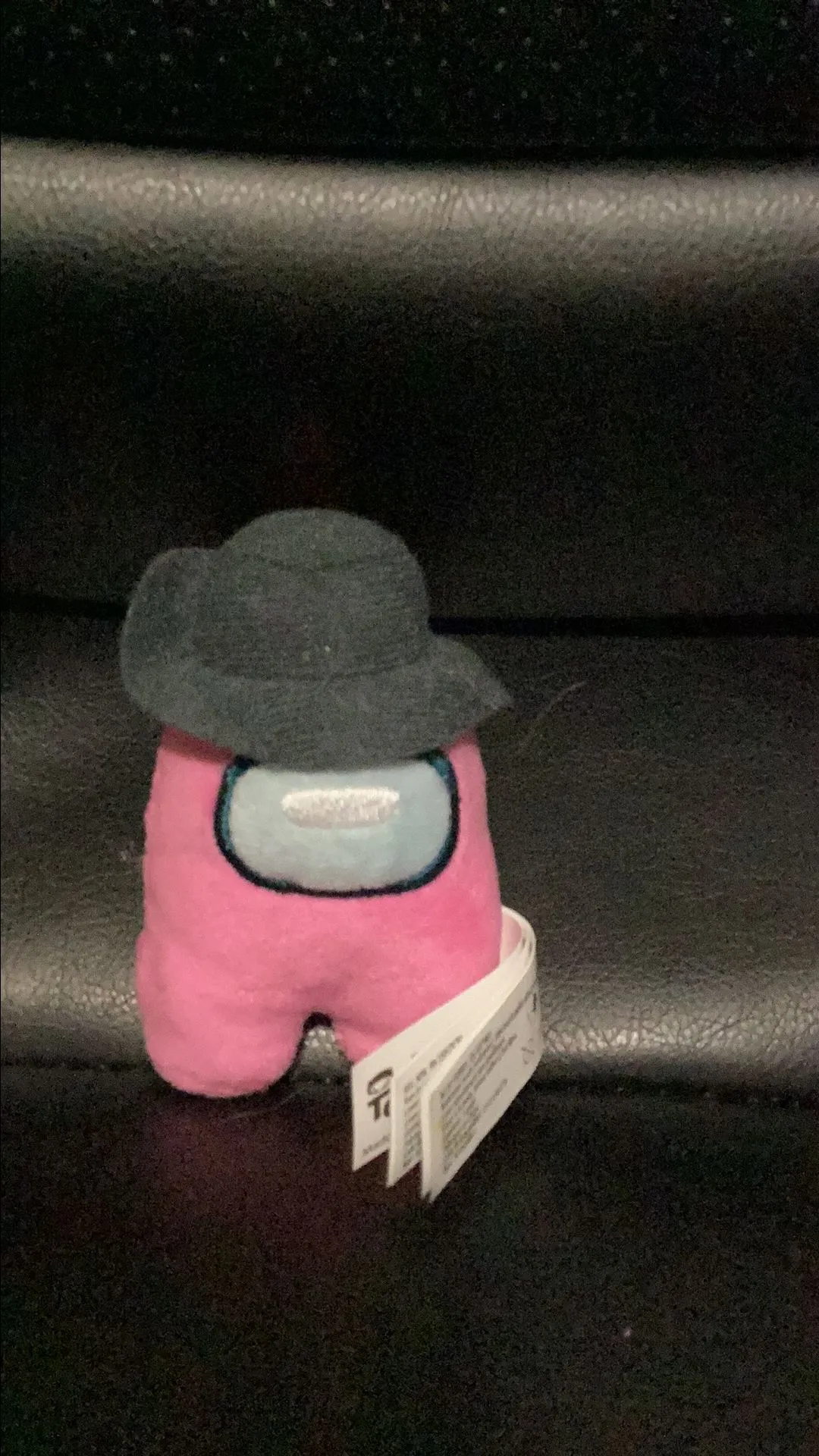 Product image for Among Us Pink Crewmen W Fedora Keychain Plush