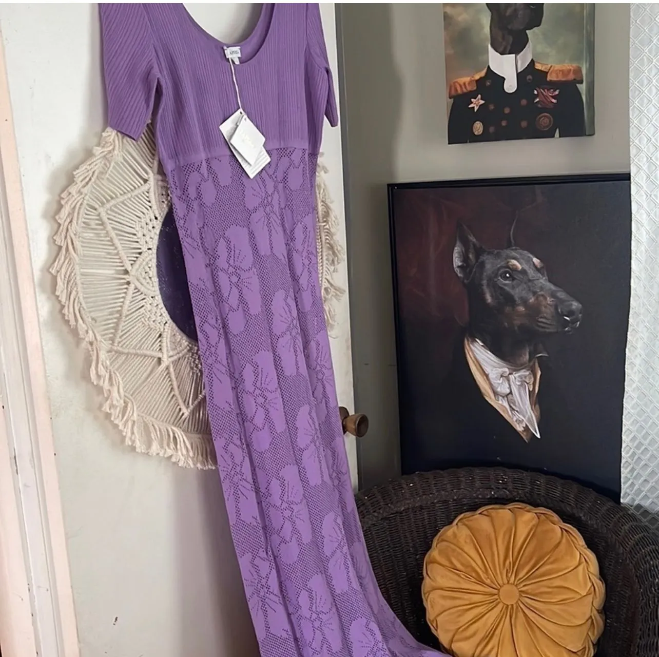 Product image for La Perla waves beach cover-up crochet dress large new with tags $1300