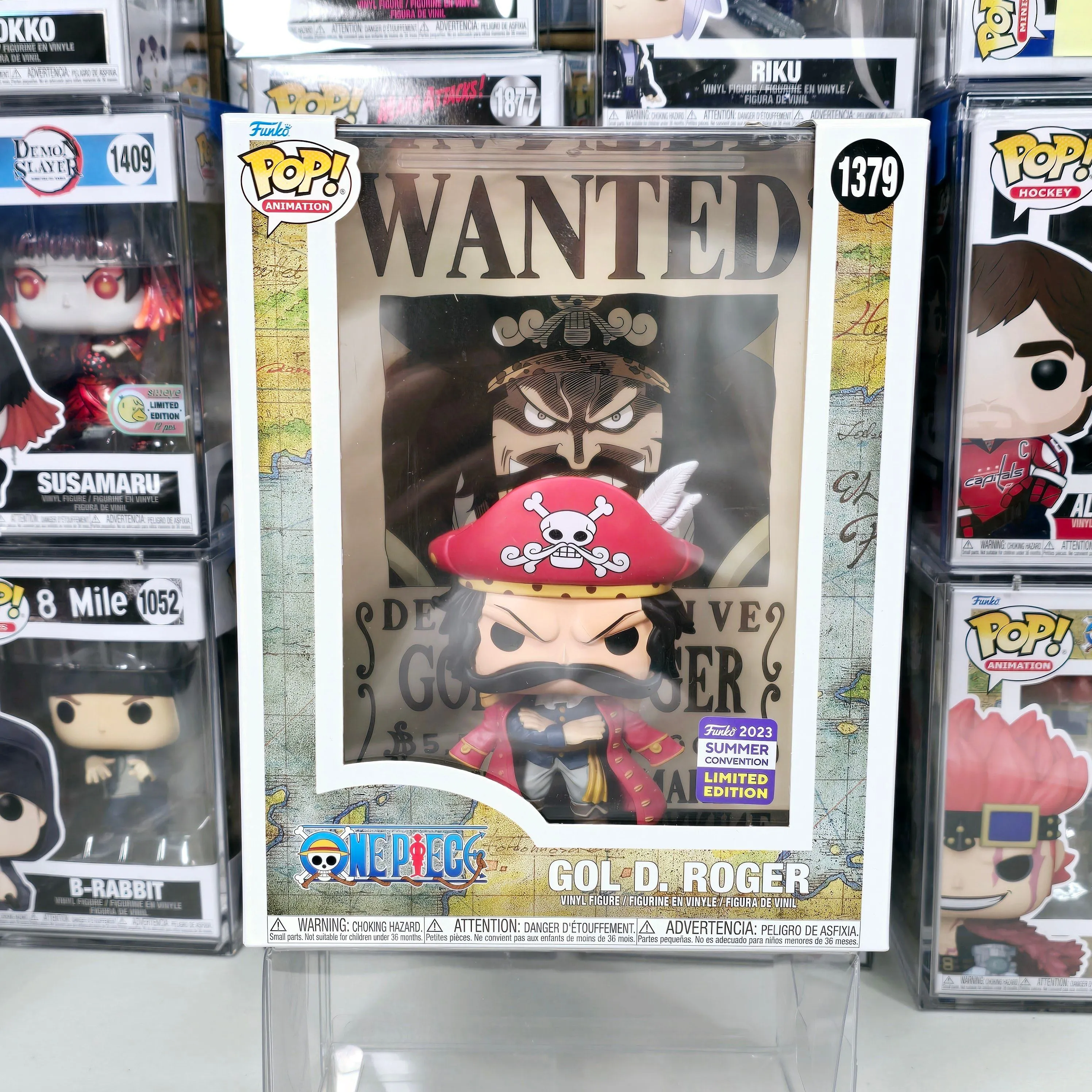 Product image for One Piece - Gol D Roger 2023 Summer Convention Wanted Poster Funko Pop 1379