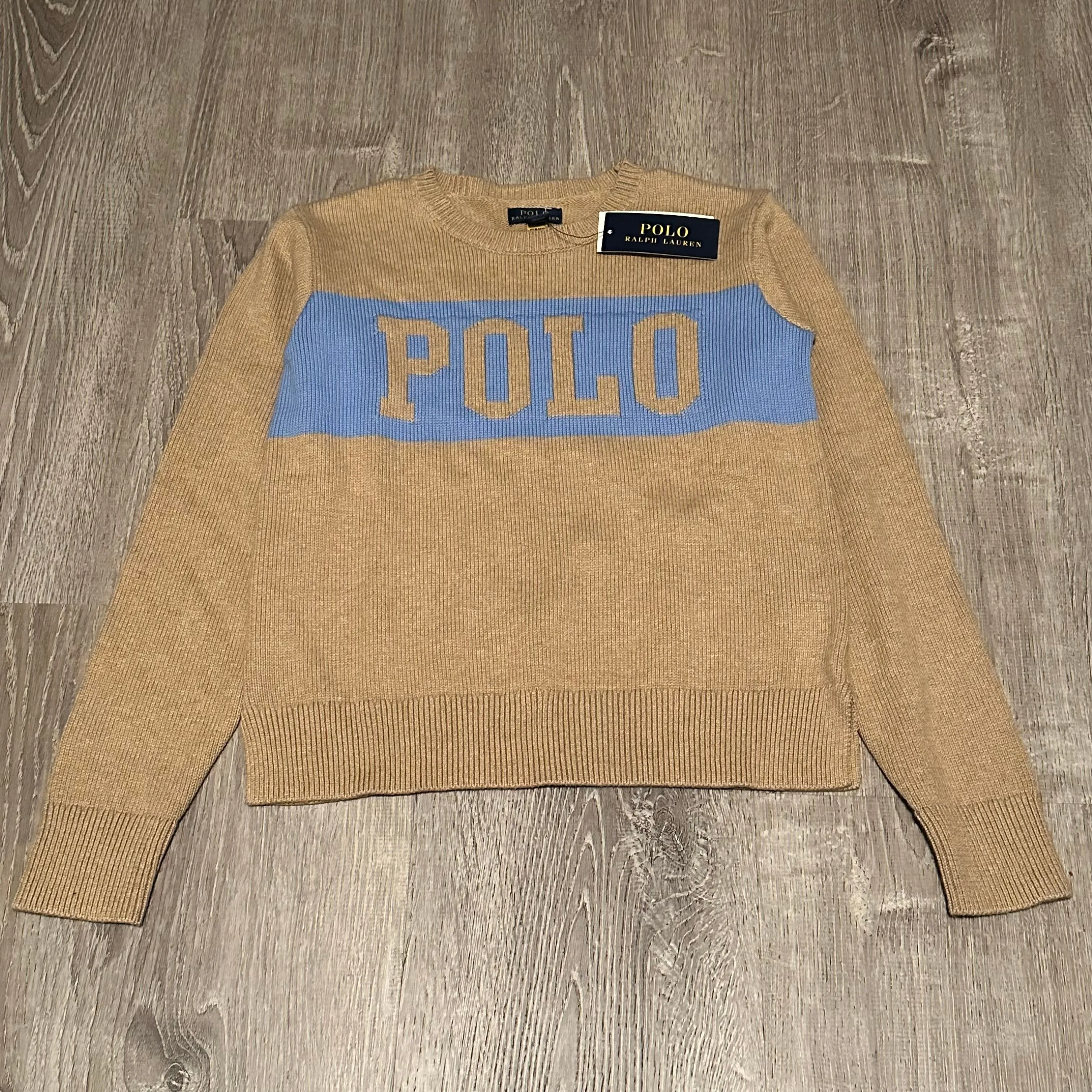 Product image for Polo Ralph Lauren Logo Knit Sweater Size Large (12-14)