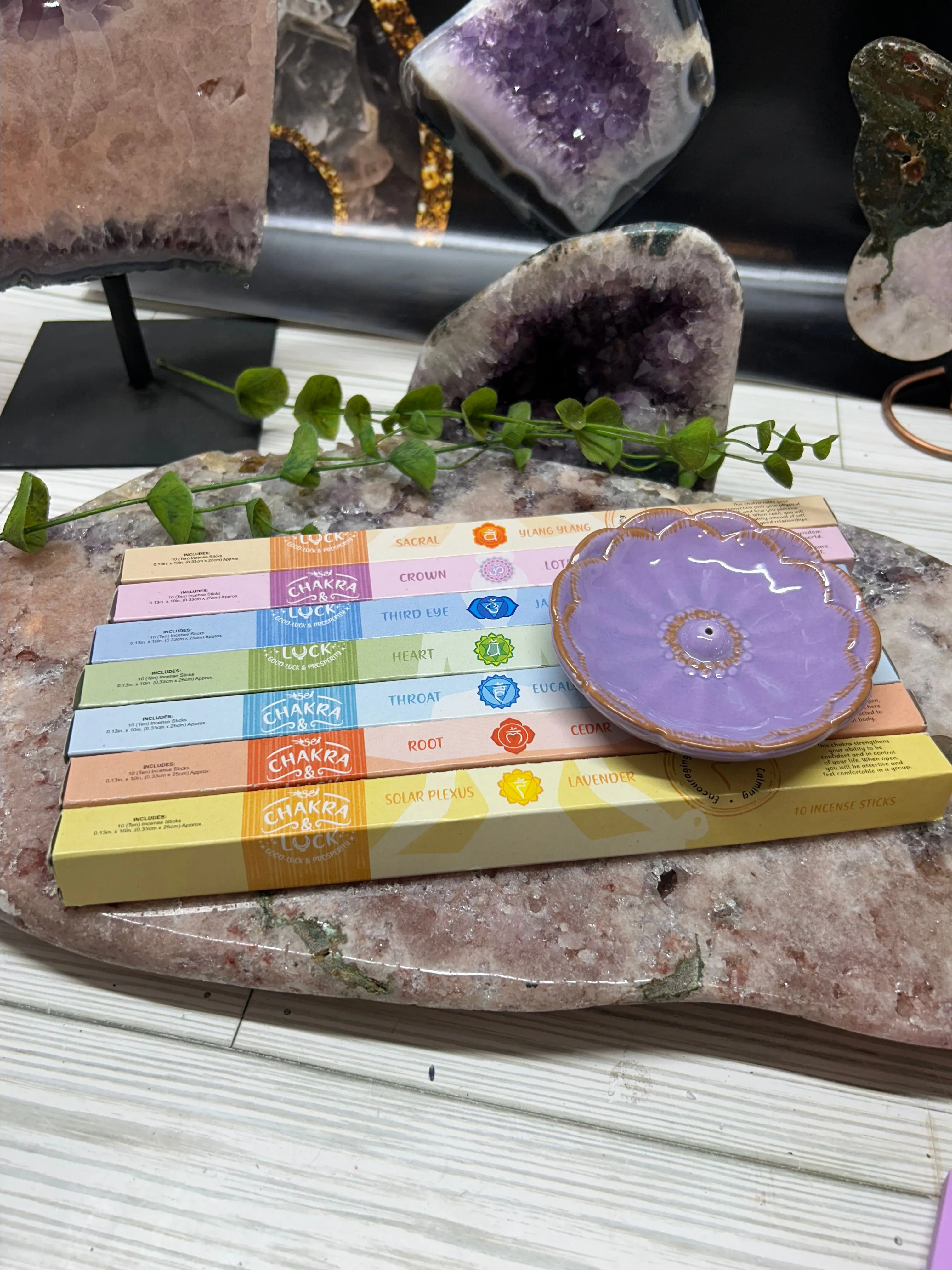 Product image for Chakra incense set with holder