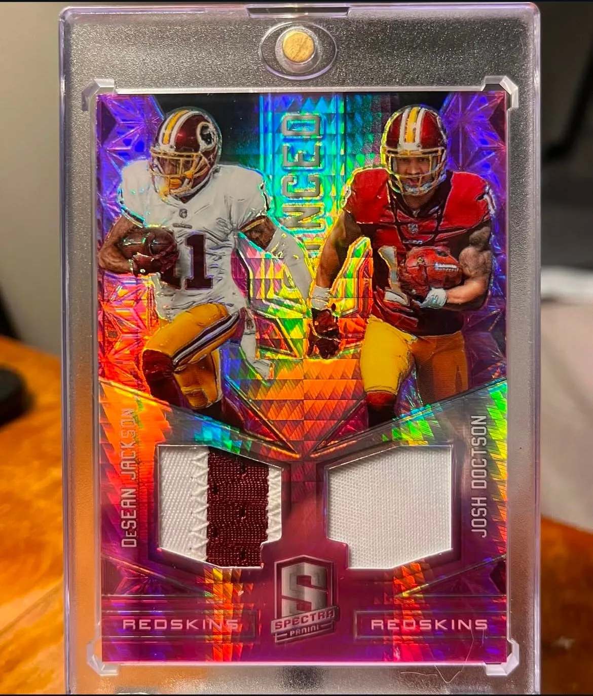 Product image for 2016 Panini Spectra Synced Swatches DeSean Jackson / Josh Doctson Patch 5/5 - Redskins