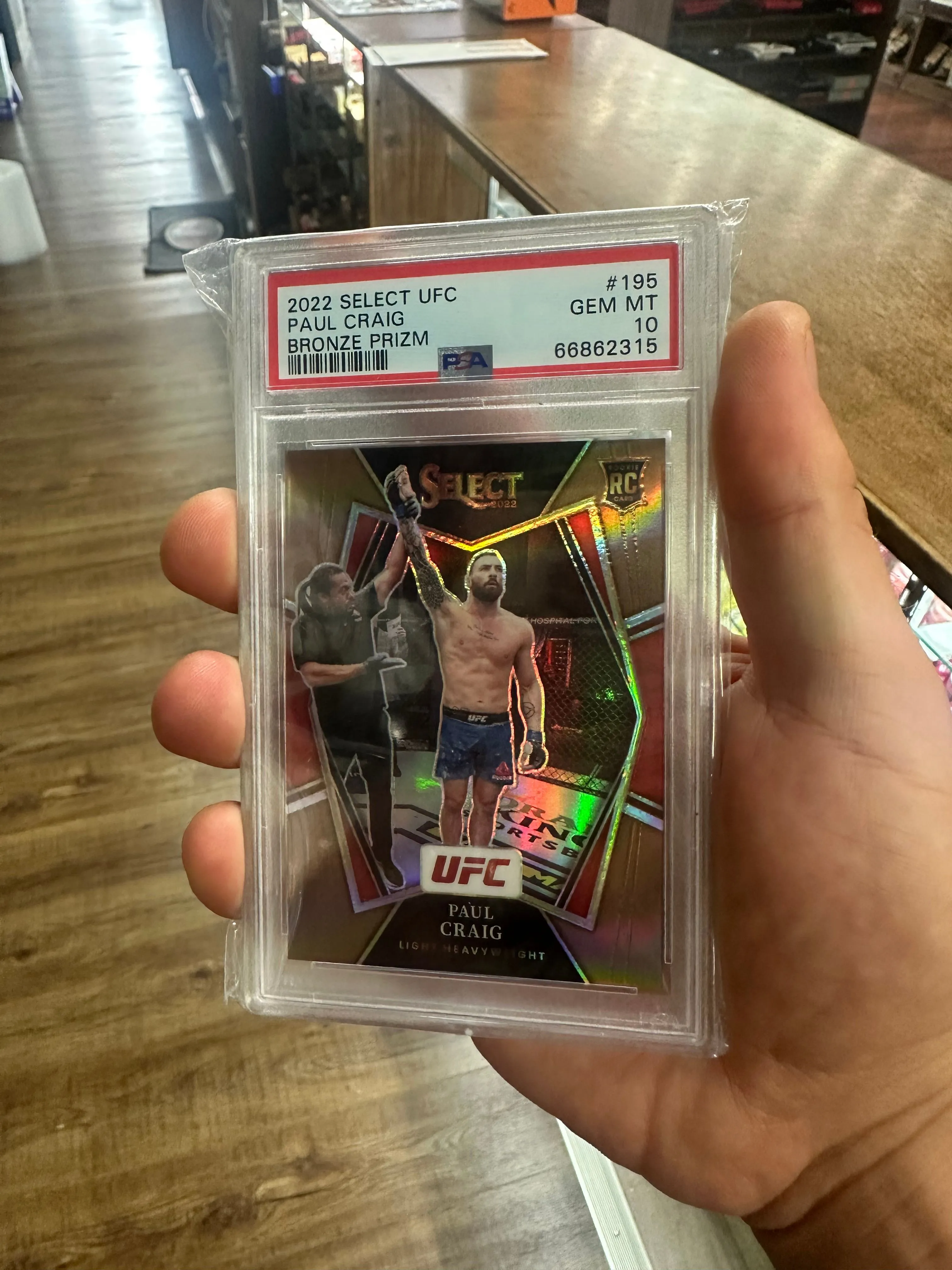 Product image for Psa 2022 select ufc Paul Craig bronze rookie /175 Pop1