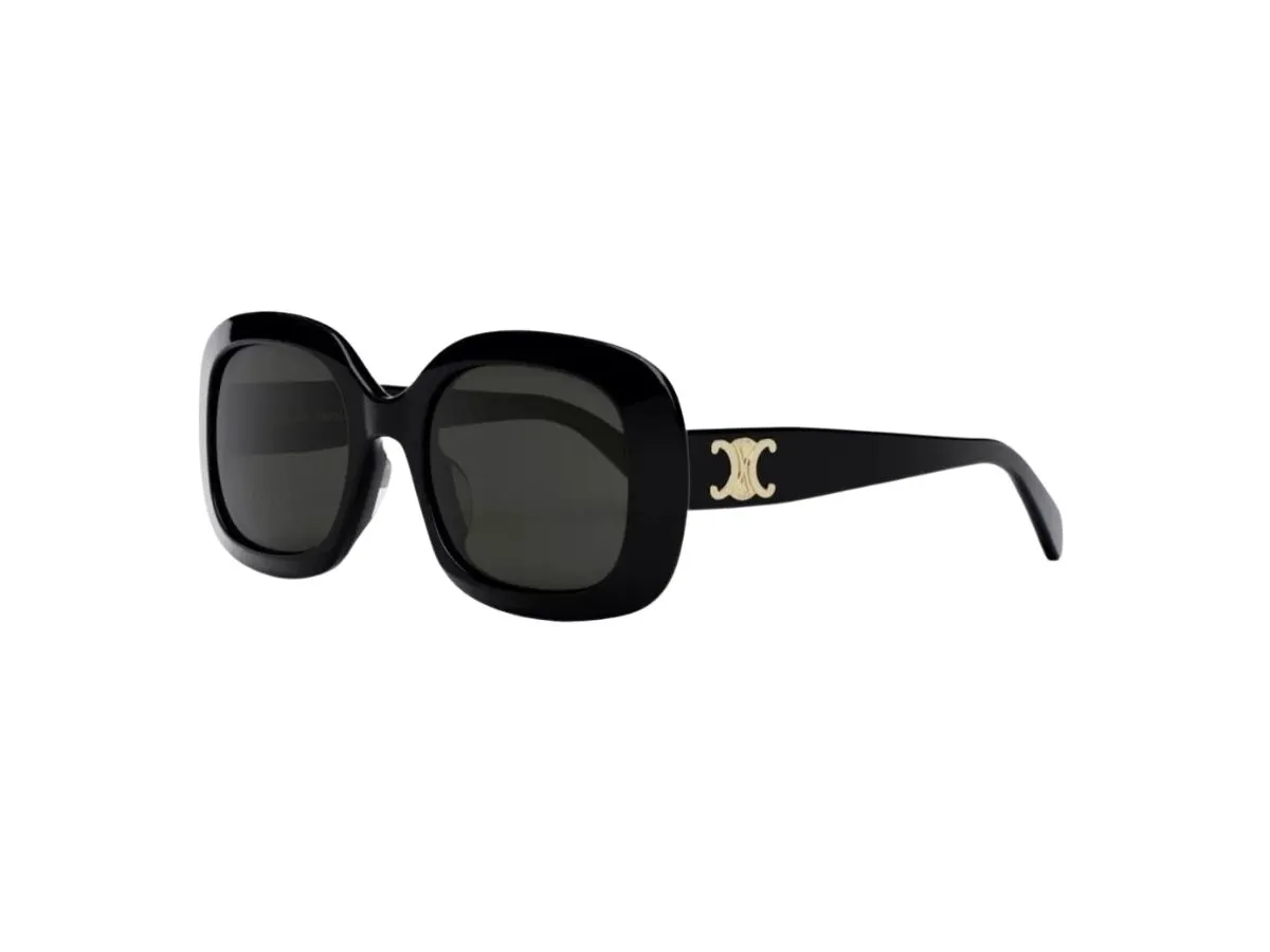 Product image for Celine Triomphe Black Sunglasses with Gold Accent