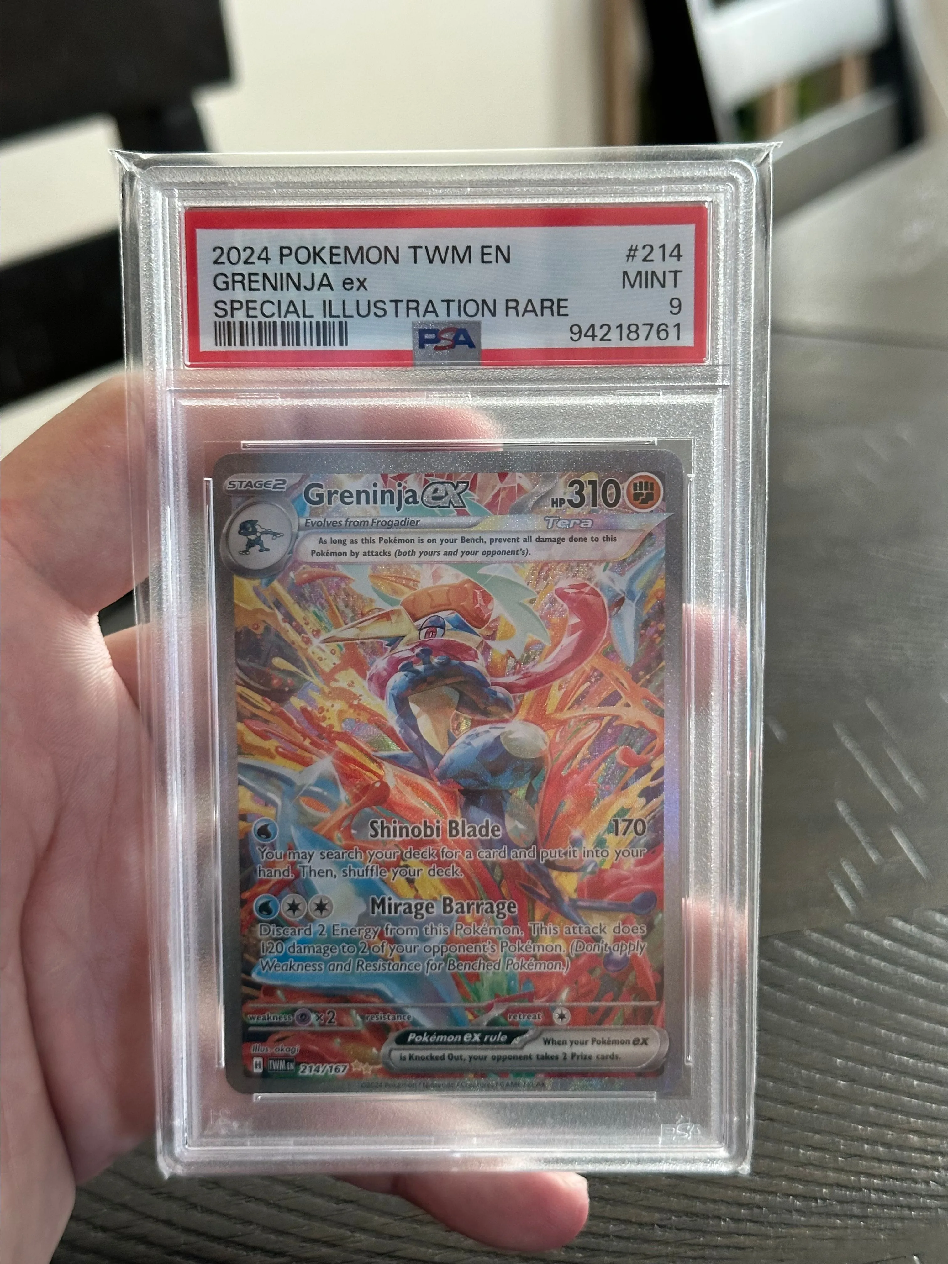 Product image for Greninja ex 214 PSA 9
