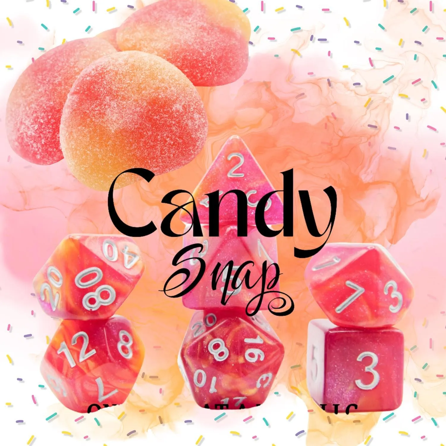 Product image for [CANDY SNAP] 7pc Acrylic Dice Set [ACR148]