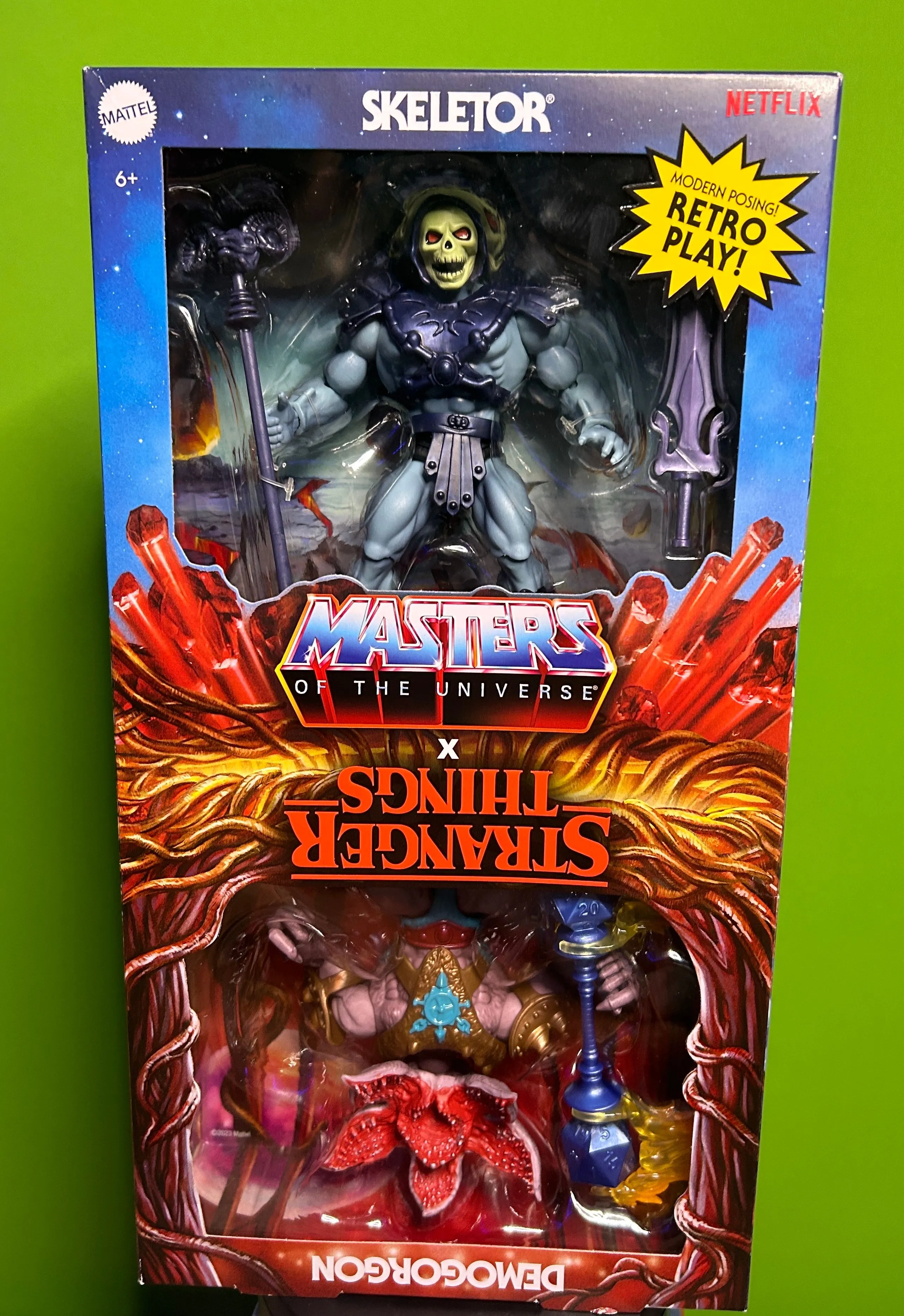 Product image for Masters of the Universe X Stranger Things Skeletor & Demogorgon Action Figure