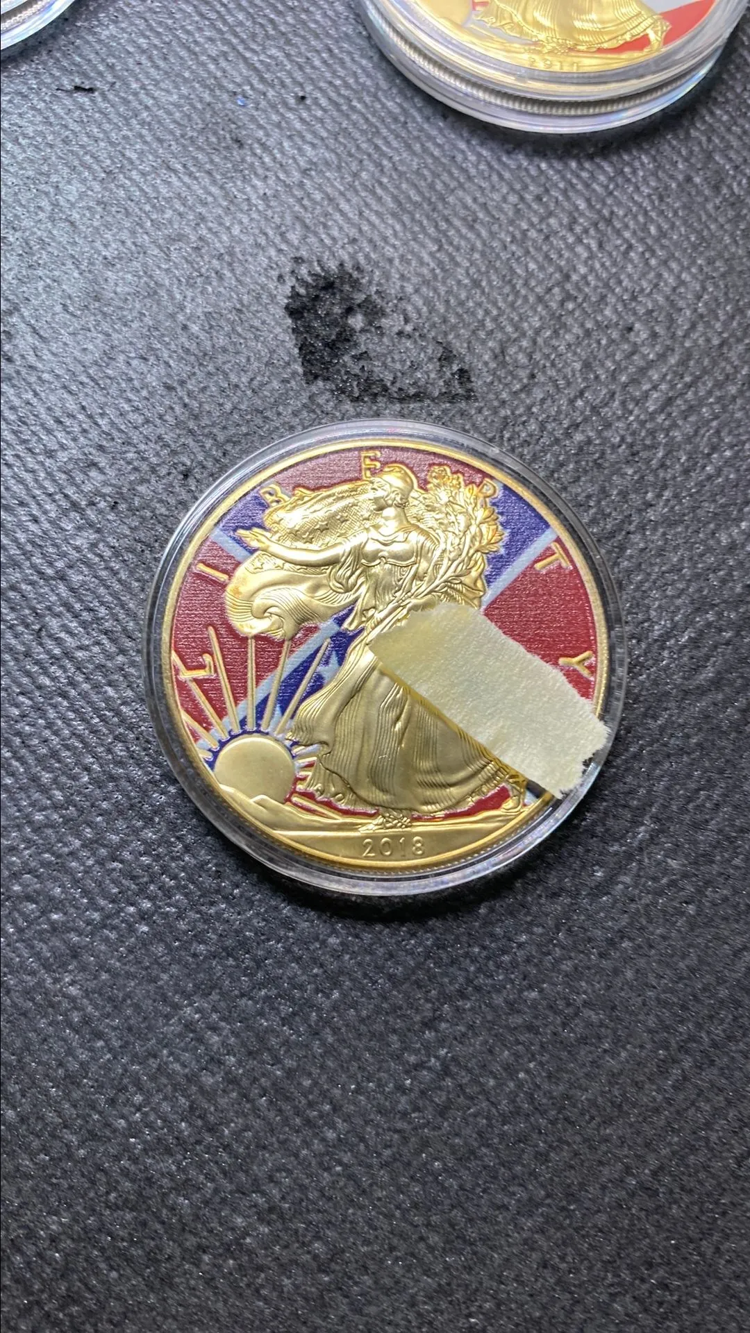 Product image for 2018 confederate flag gold gilded ASE