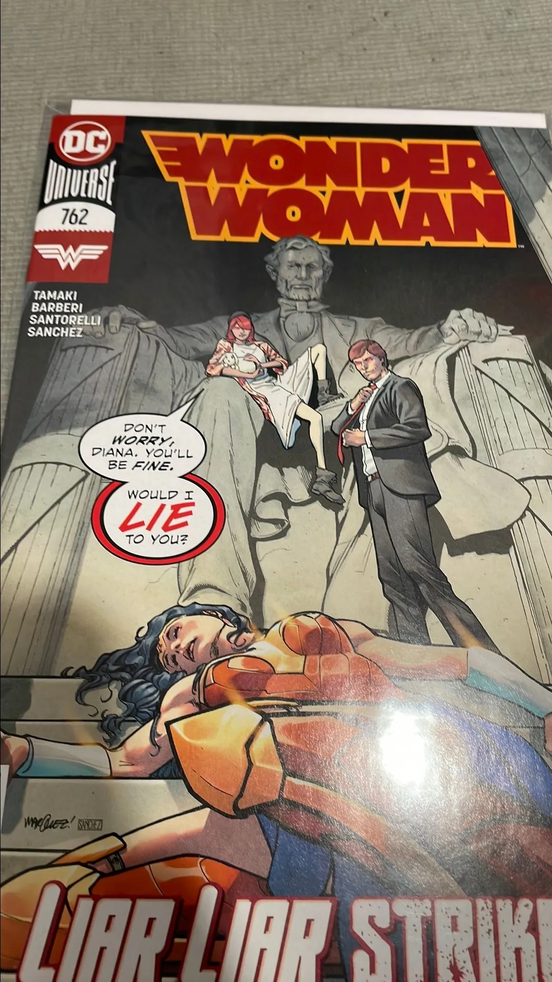 Product image for Wonder Woman, Vol. 5 Liar Liar  1st cover app. Liar Liar  Regular David Marquez Cover Release:	Sep 8