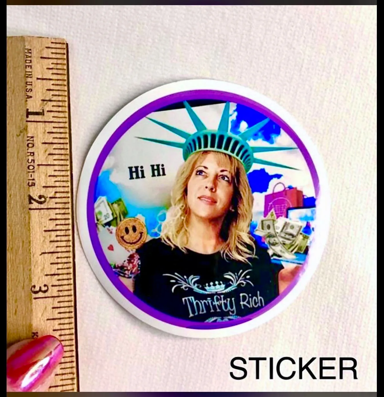 Product image for 00 -    $1  Sticker - Shipping Saver - Yvon Thrifty Rich on YouTube