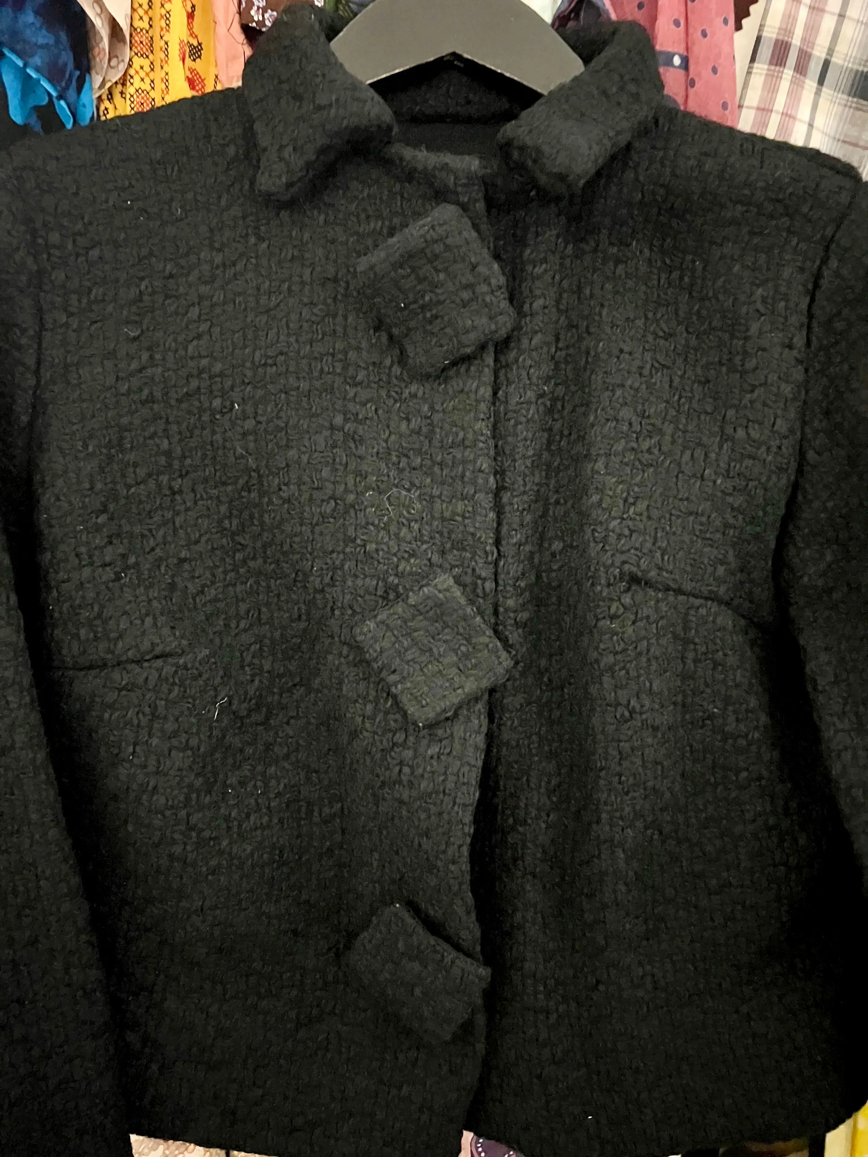 Product image for 044.1950s black wool cropped jacket/b40sL18.5