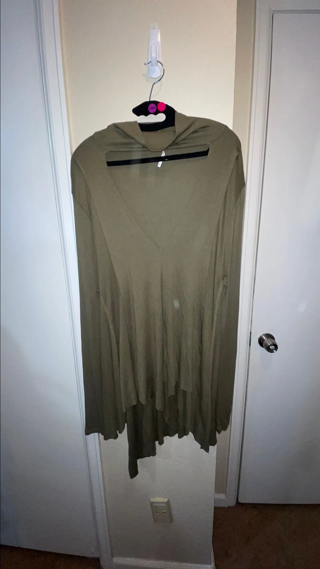 Product image for 180- Oversized (marked M) Fits M-2X Free People Open V Neck Top- super soft
