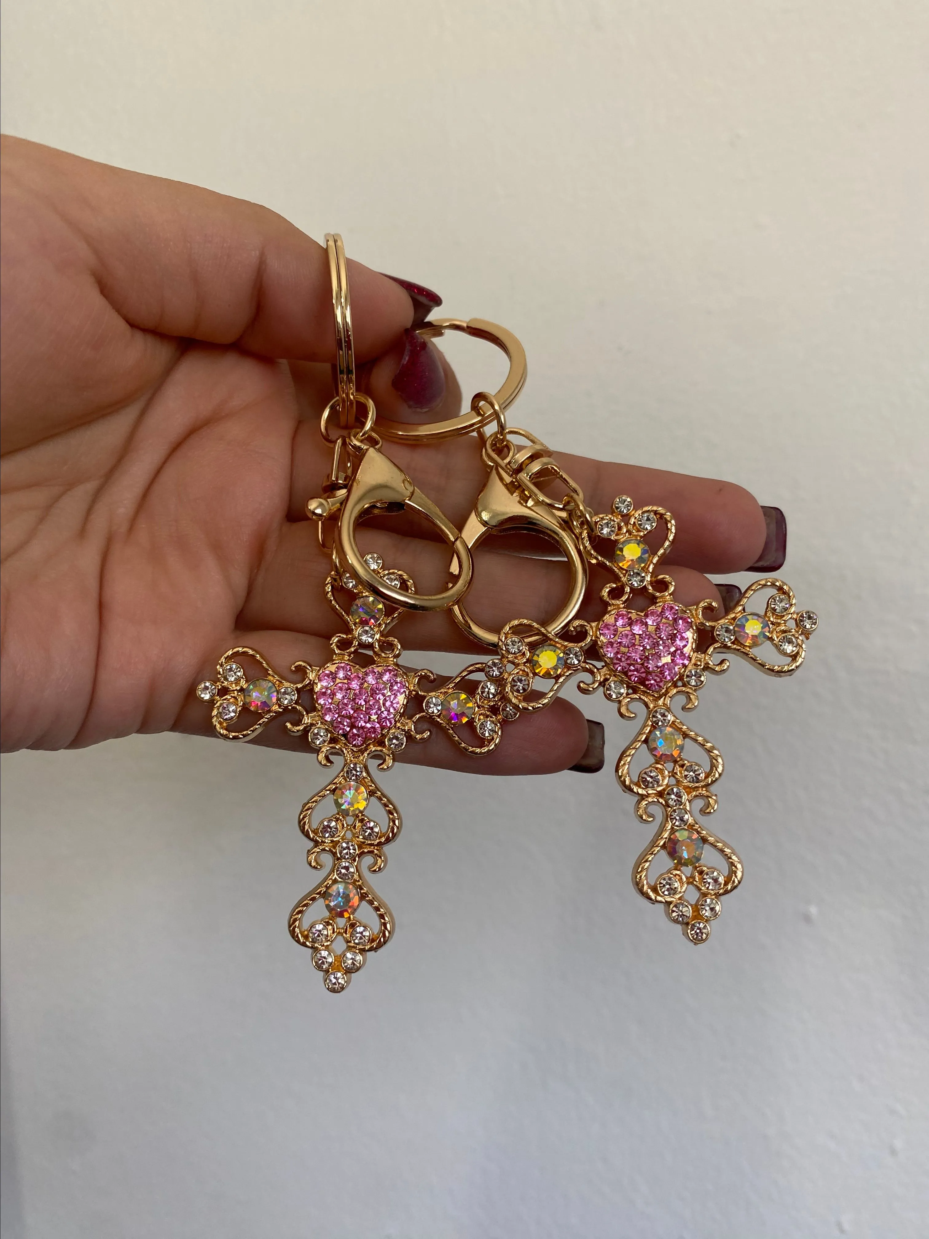 Product image for 54. Pink cross charm