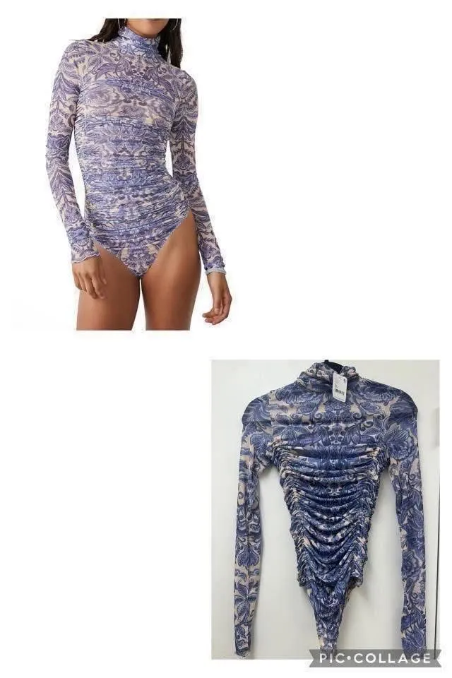 Product image for 2. Free People | Under It All Printed Bodysuit | Size: XS