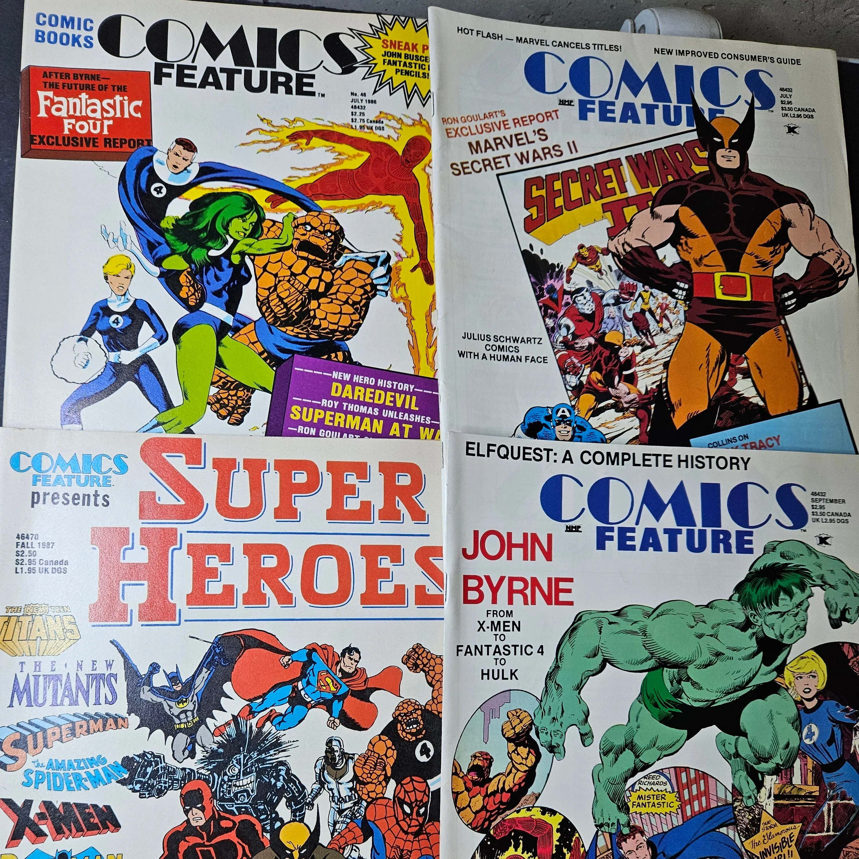 Product image for Comics Feature Magazine Lot x4