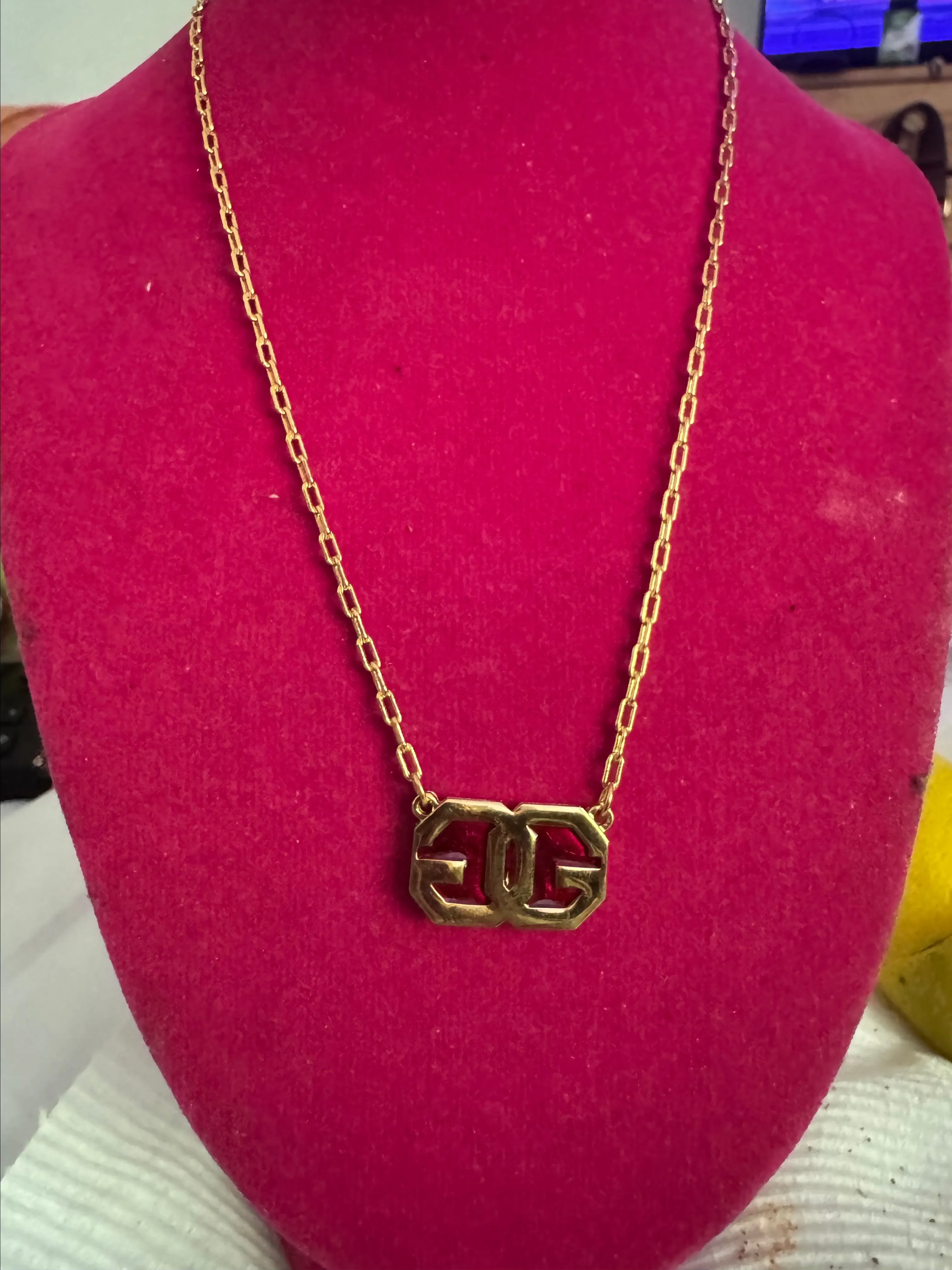 Product image for Givenchy Gold Double G Logo Vintage Pendant