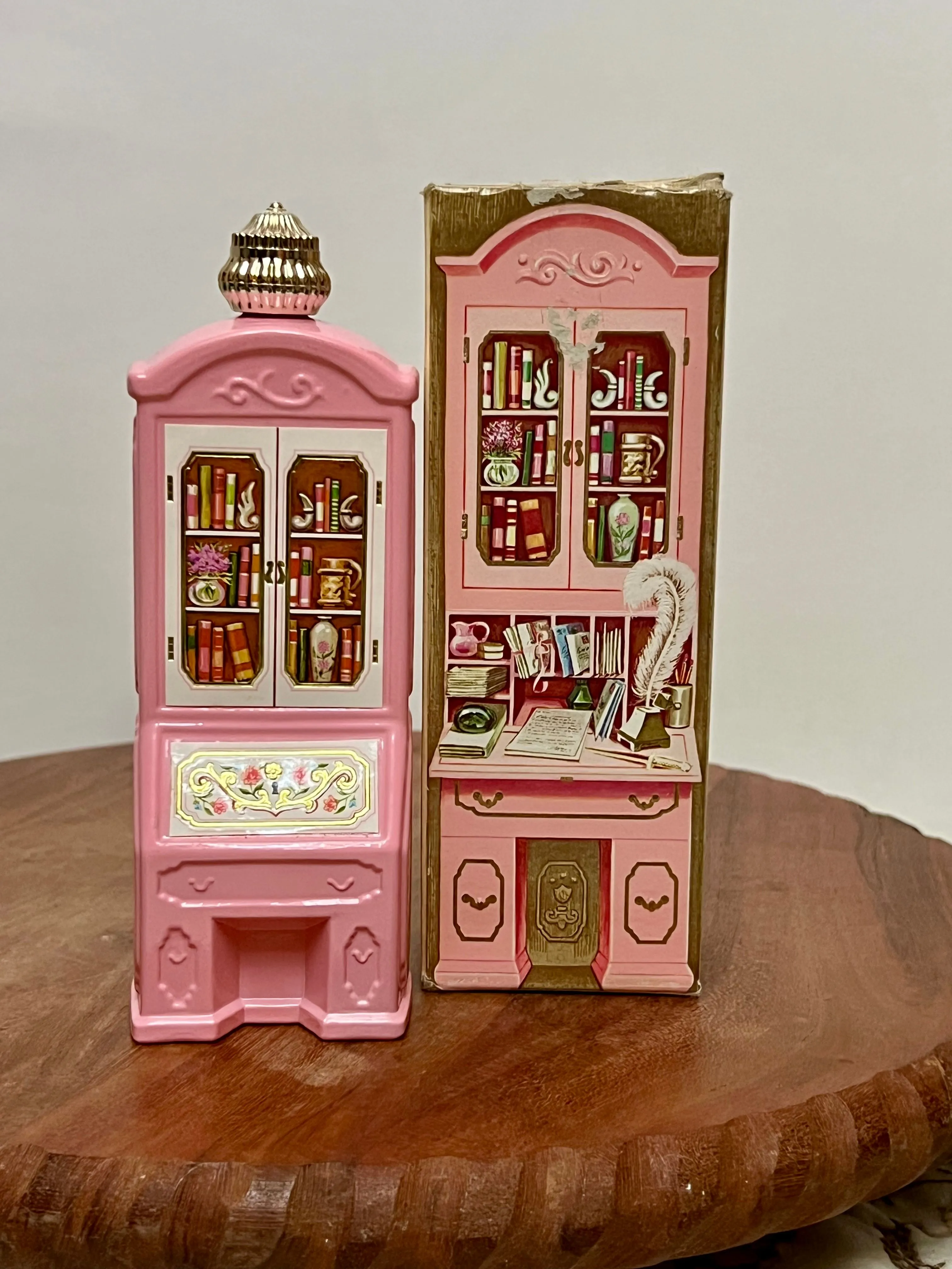 Product image for Avon Pink Secretaire Decanter Bath Oil Bottle & Box