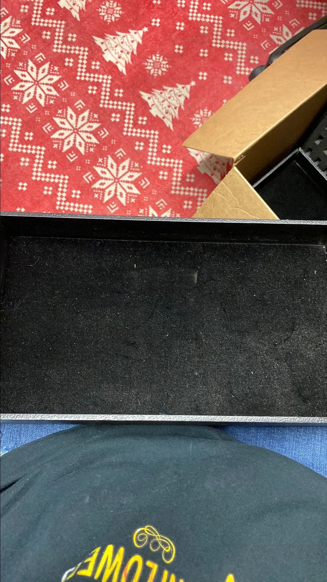 Product image for Black tray with material