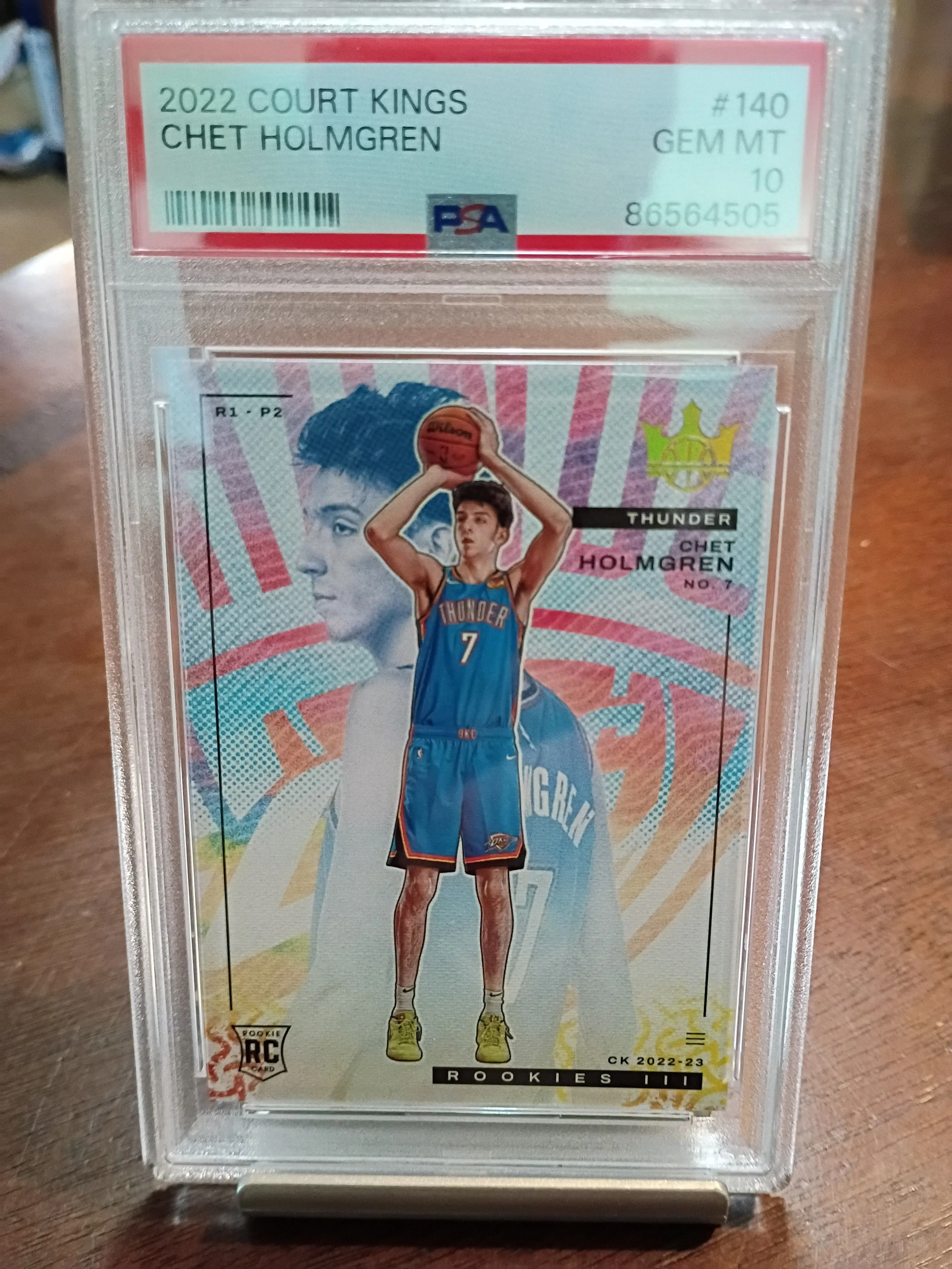 Product image for 2022-23 Court Kings Chet Holmgren Rookie Level 3 PSA 10