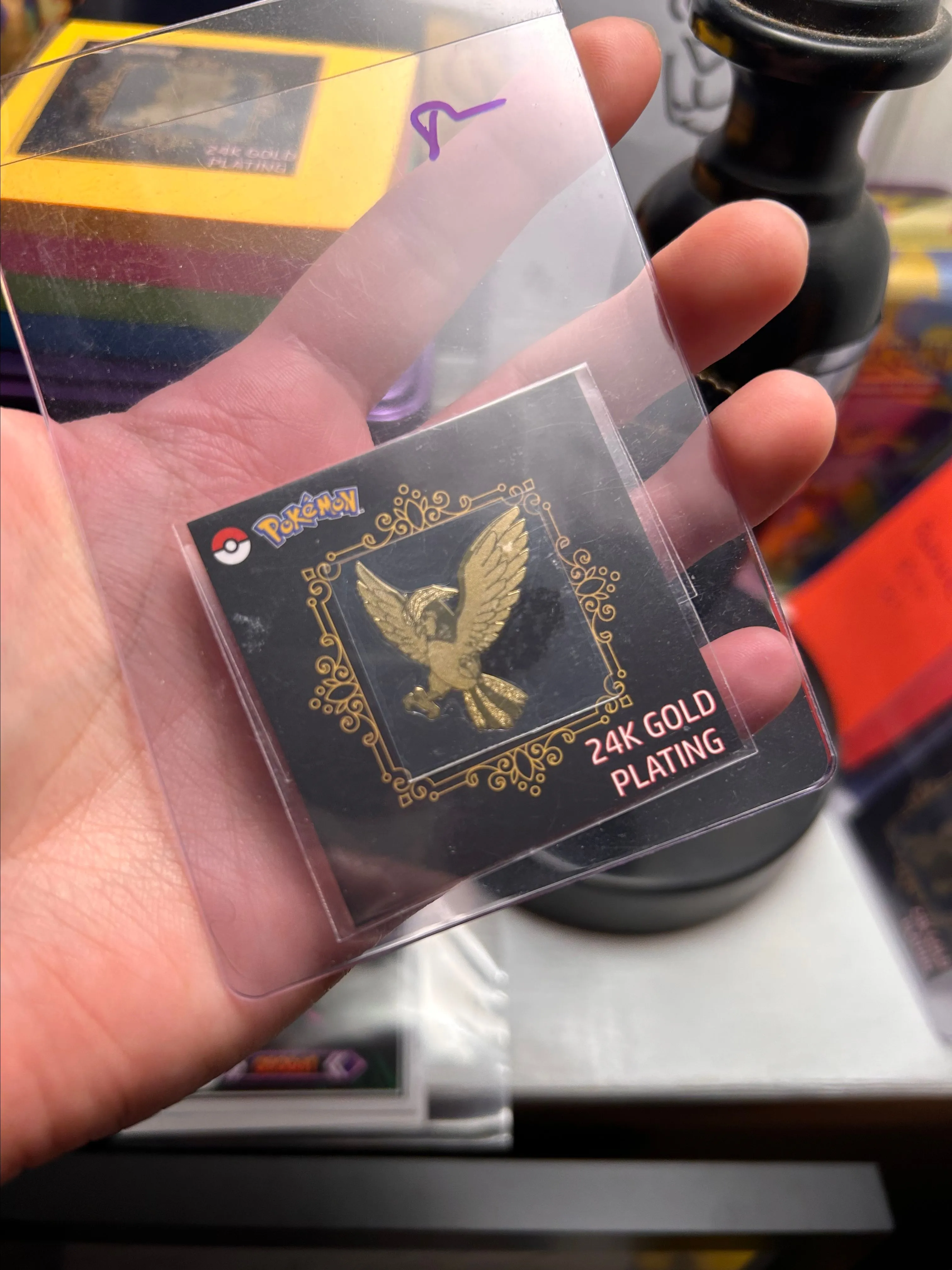 Product image for 24k pidgeot gold plated sticker