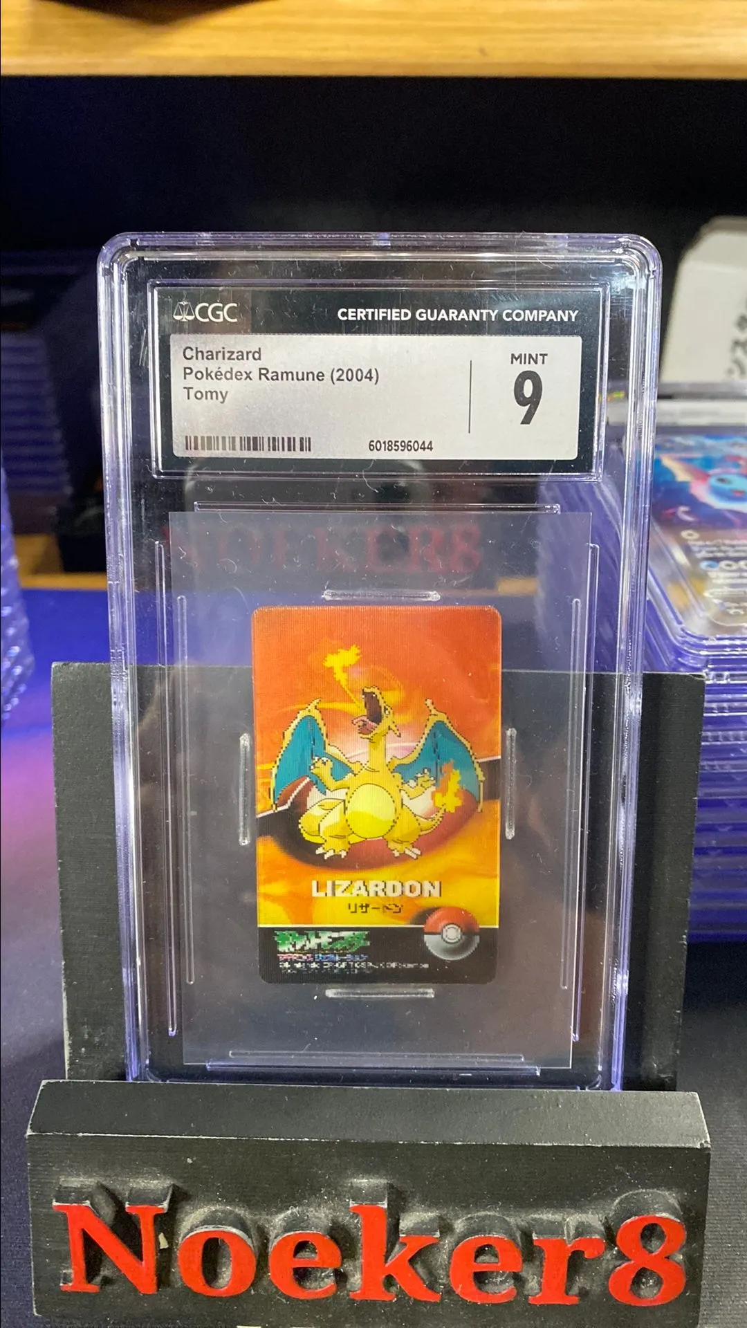 Product image for Tomy Pokémon Charizard Pokédex Ramune 2004 CGC Mint 9 Dpickles