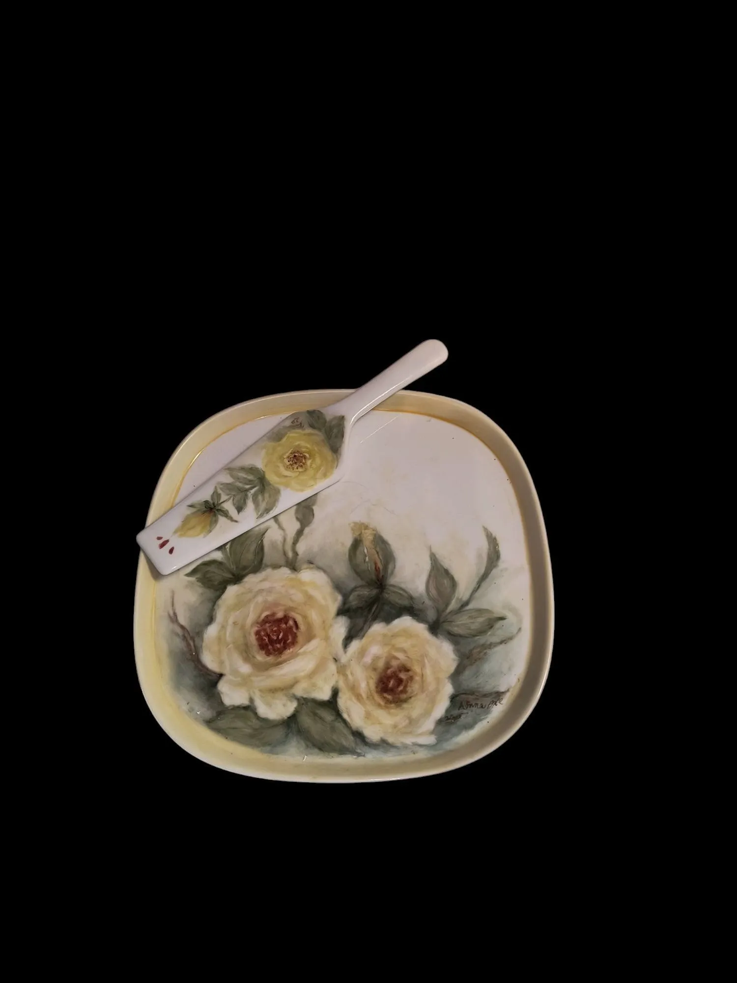 Product image for Hand painted Cake Plate & Server