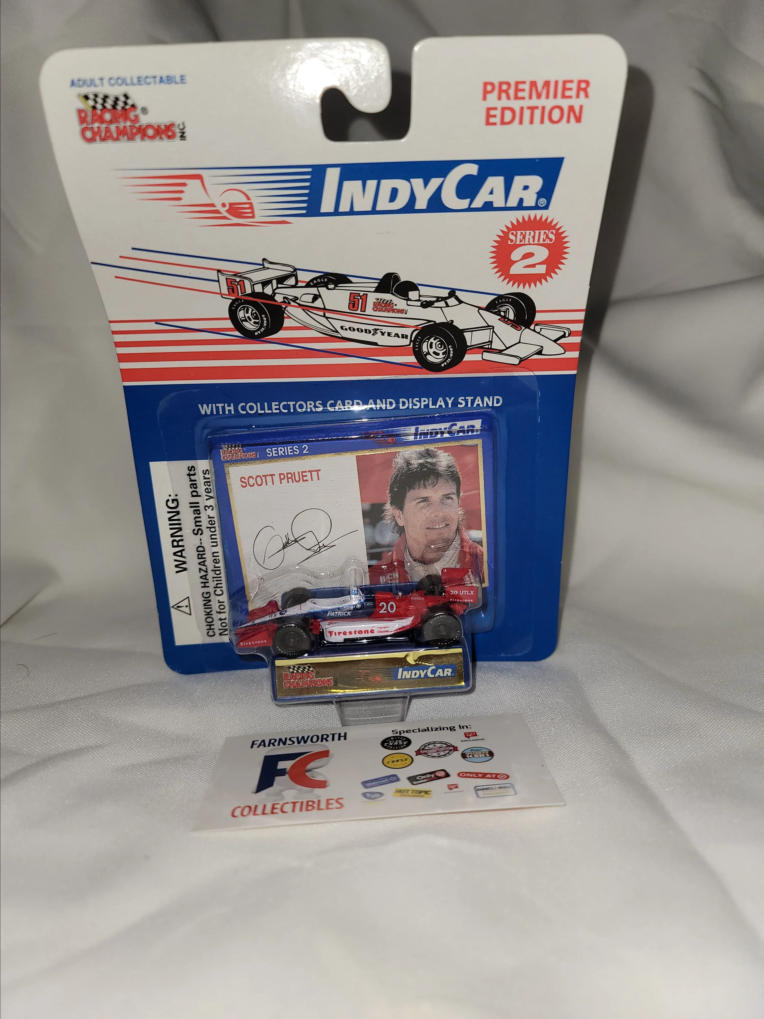 Product image for 1996 Racing Champions Scott Pruett #20 Firestone Indy Car 1/64 **Bend in Backer Card**