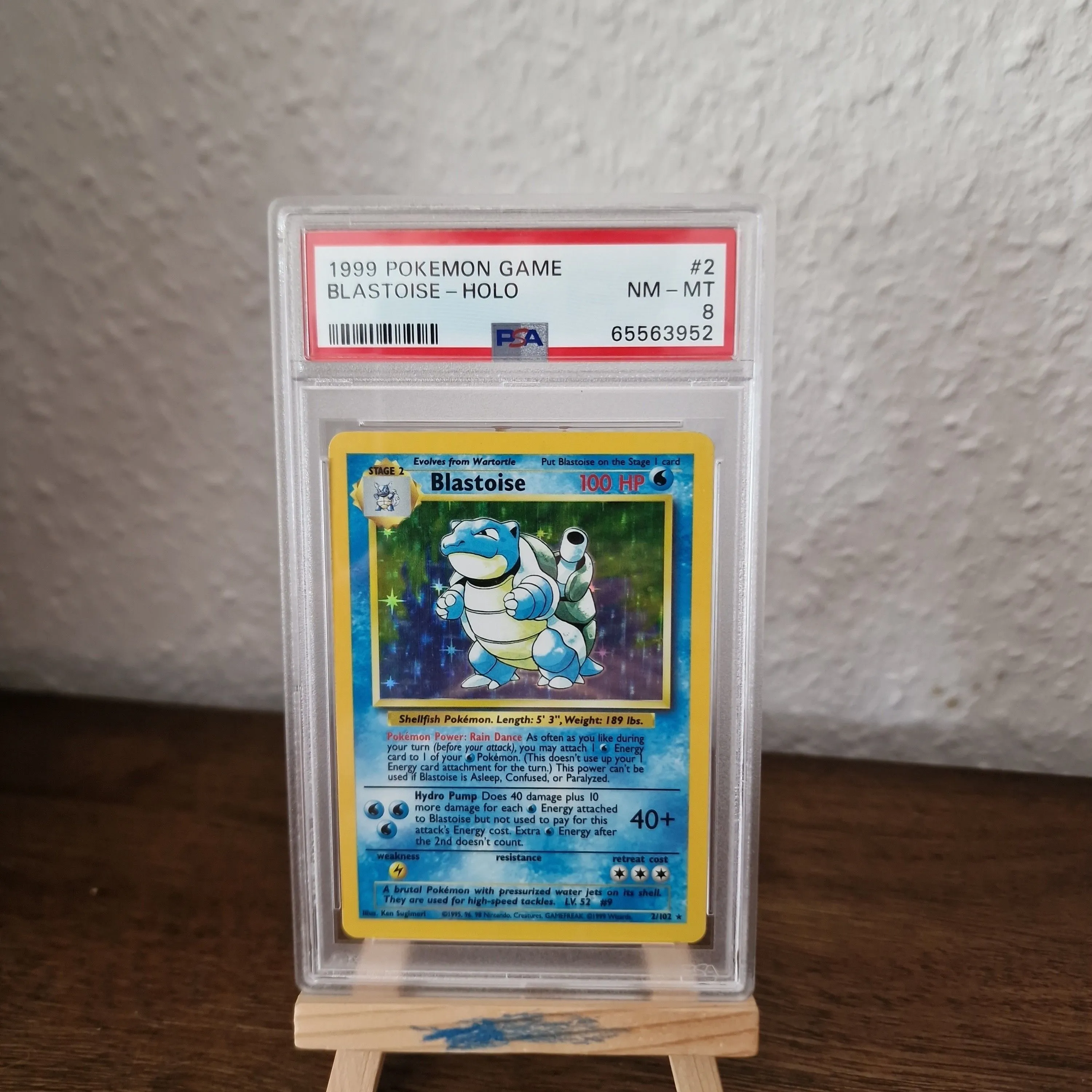 Product image for 1999 Pokemon Game Blastoise-Holo  PSA NM-MT 8