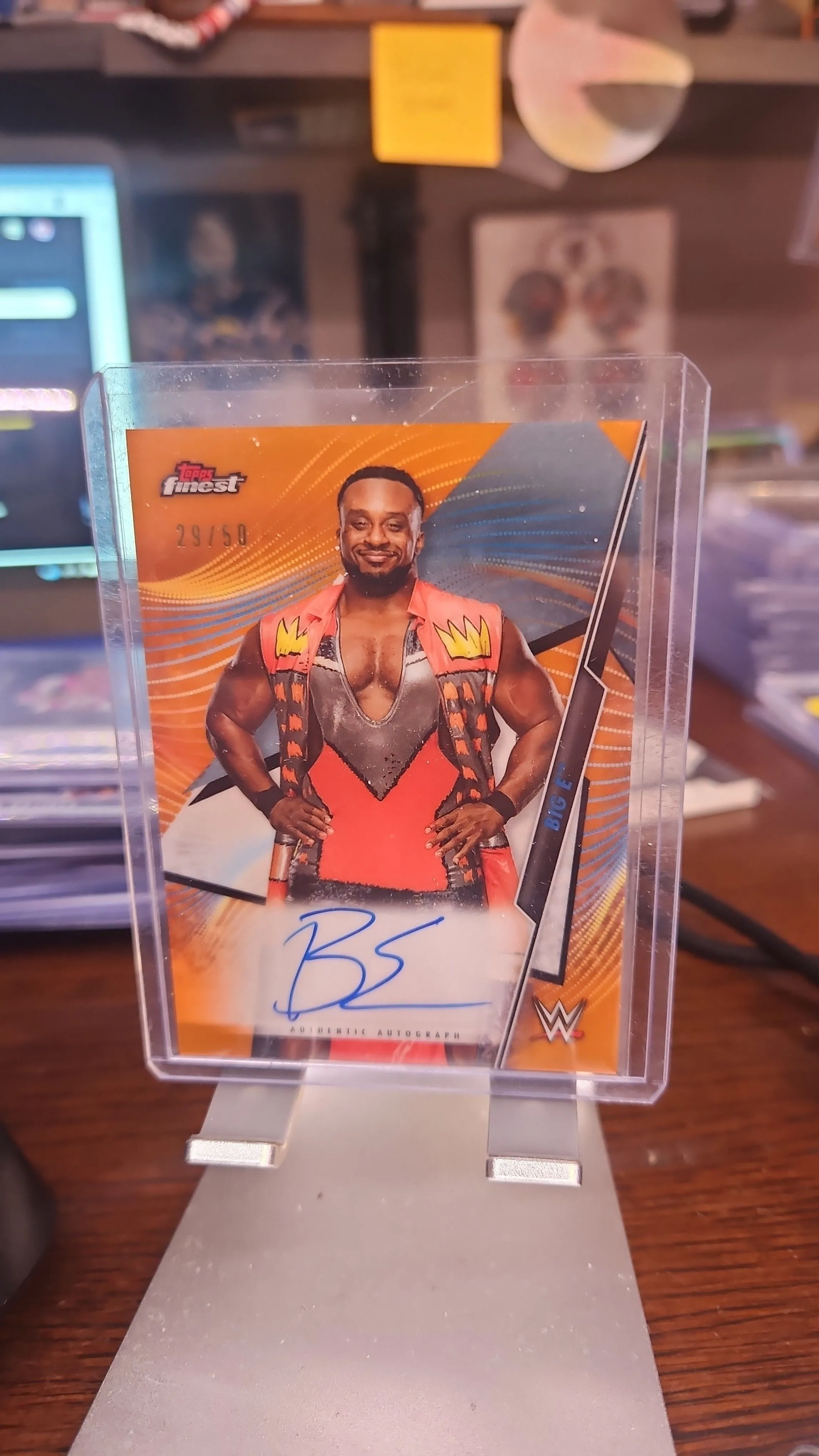Product image for Big E Auto...#d 29/50....2020 Topps Finest WWE...Wrestling 