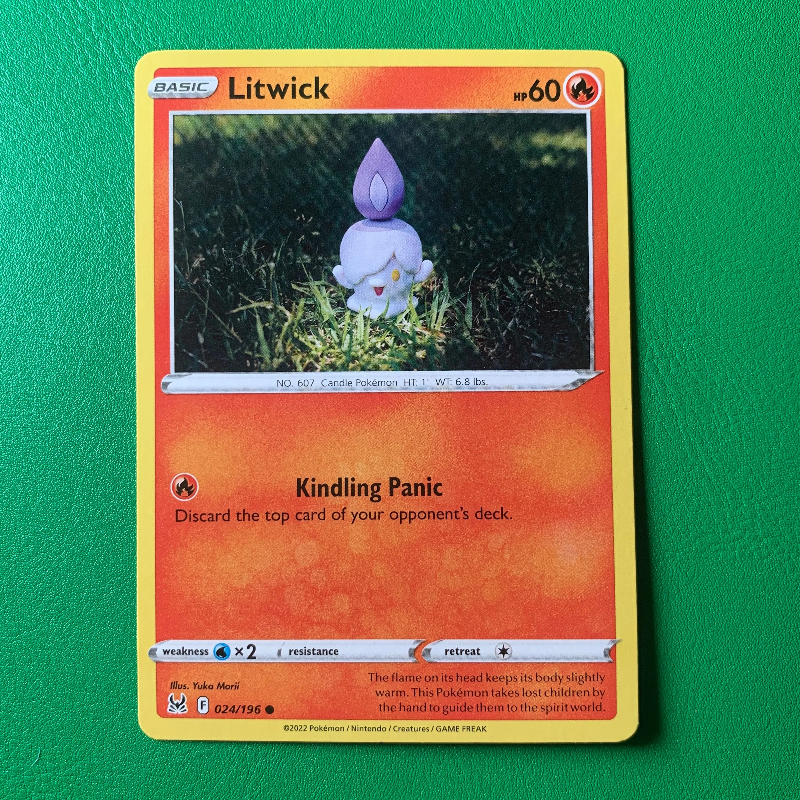 pokemon litwick card Pokemon Litwick Holo AR 100/086 SV11B Black Bolt Japanese Pokemon Card  [USED]
