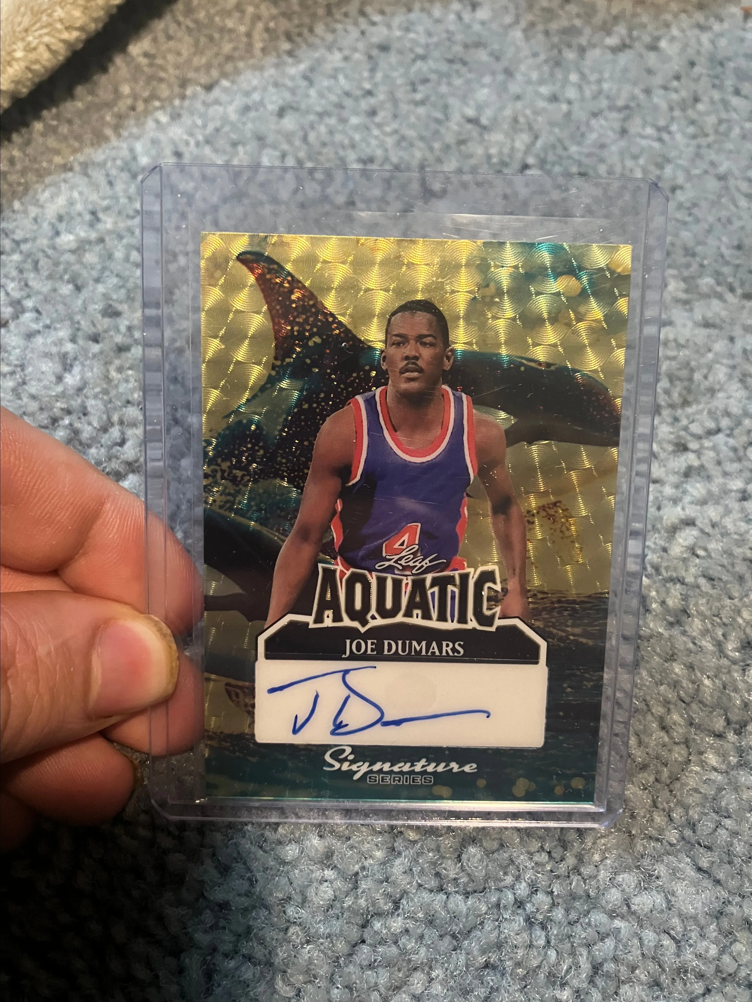 Product image for joe dumars gold vinyl 1/1 superfractor auto