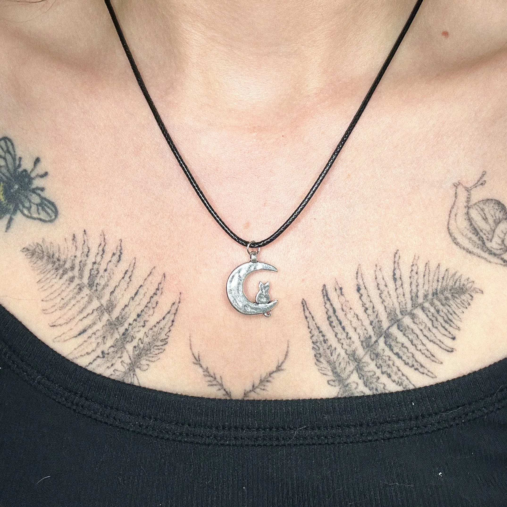 Product image for Cat on the Moon Clasp Necklace