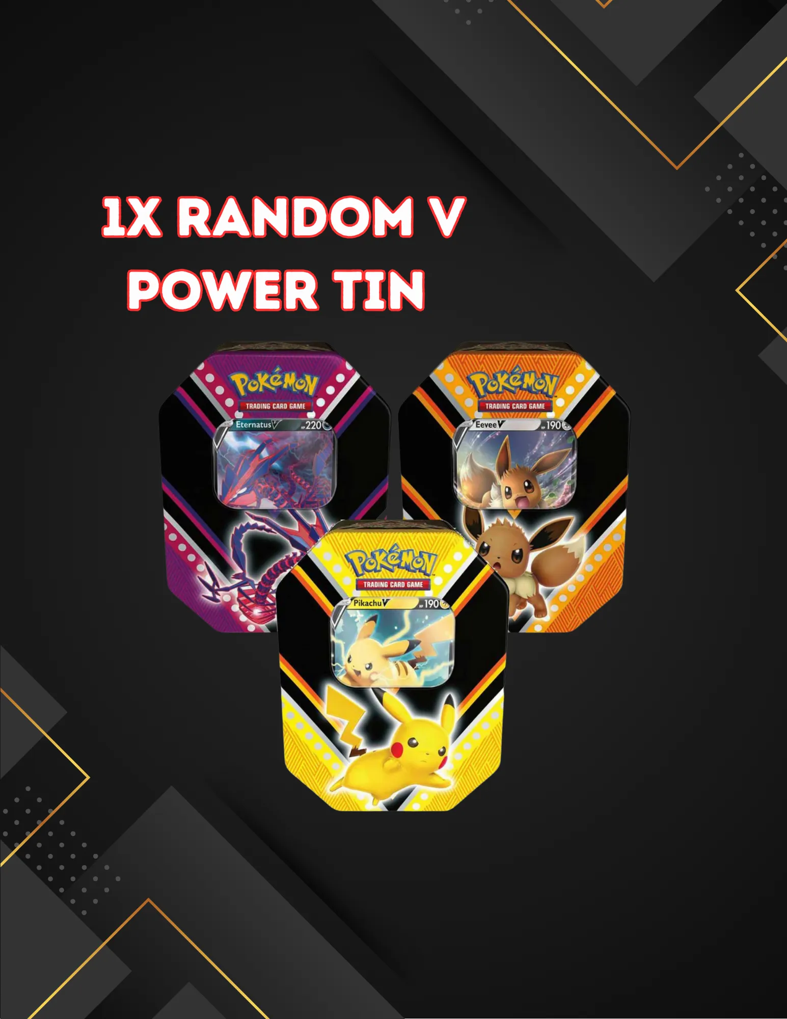 1x Random V Powers Pokemon Tin  Whatnot: Shop, Sell, Connect