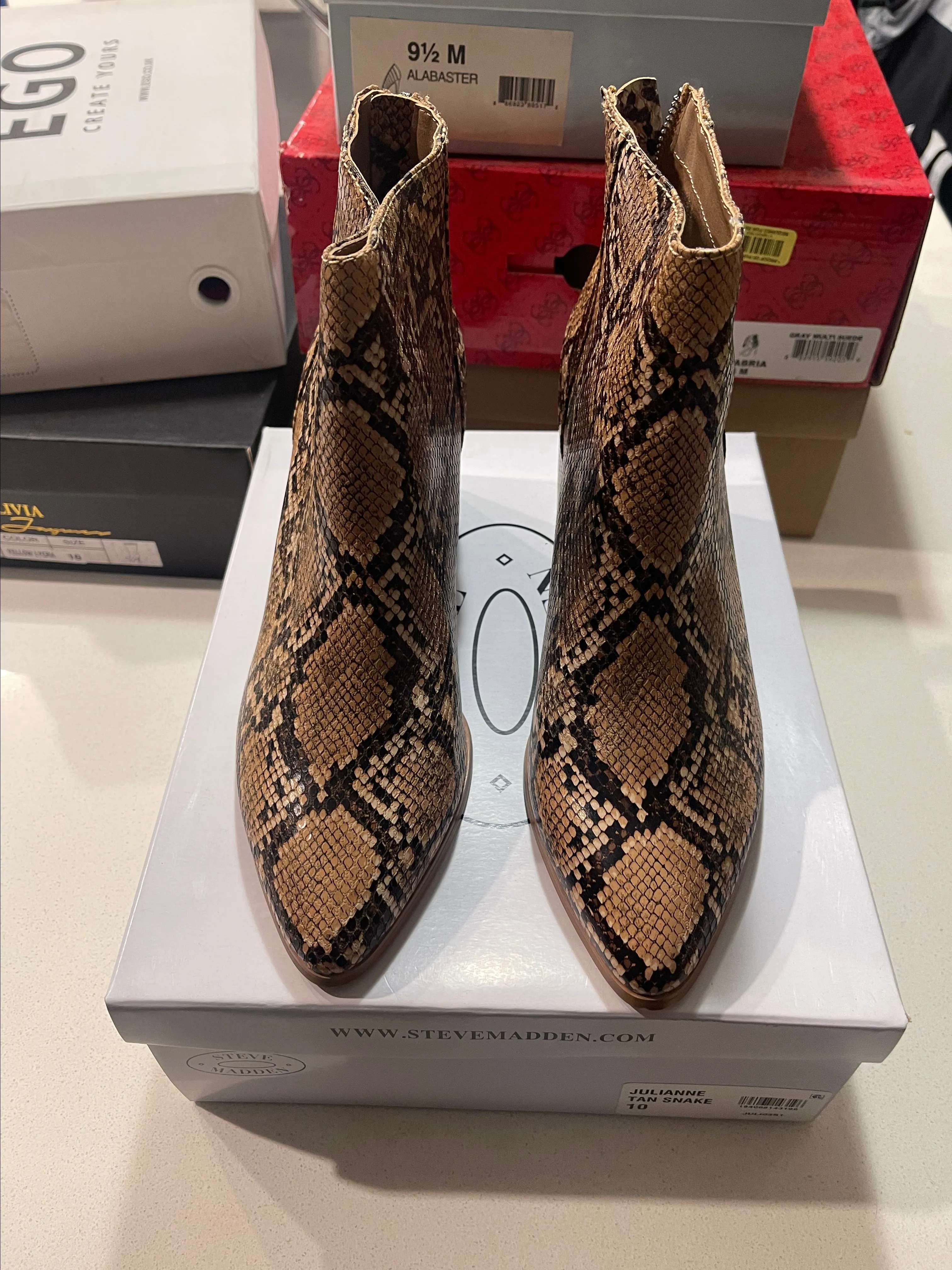 Product image for Steve Madden Snake Booties Size 10