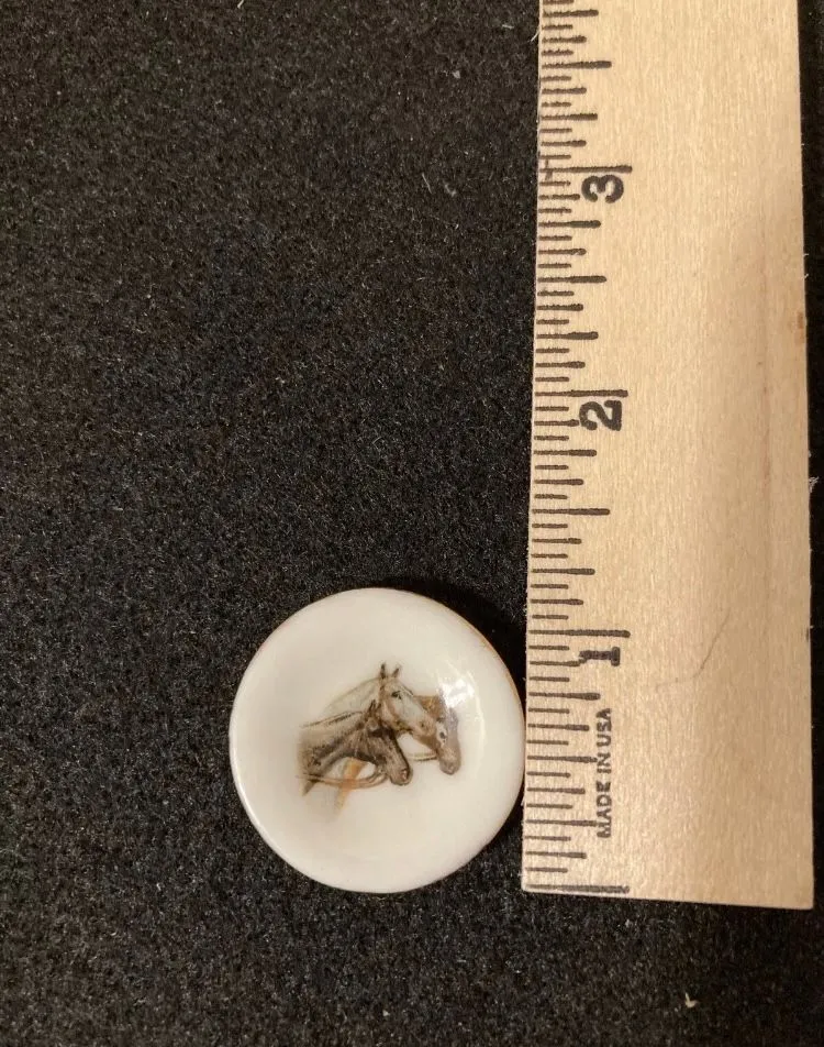 Product image for Dollhouse Miniature Ceramic Plate w Horses