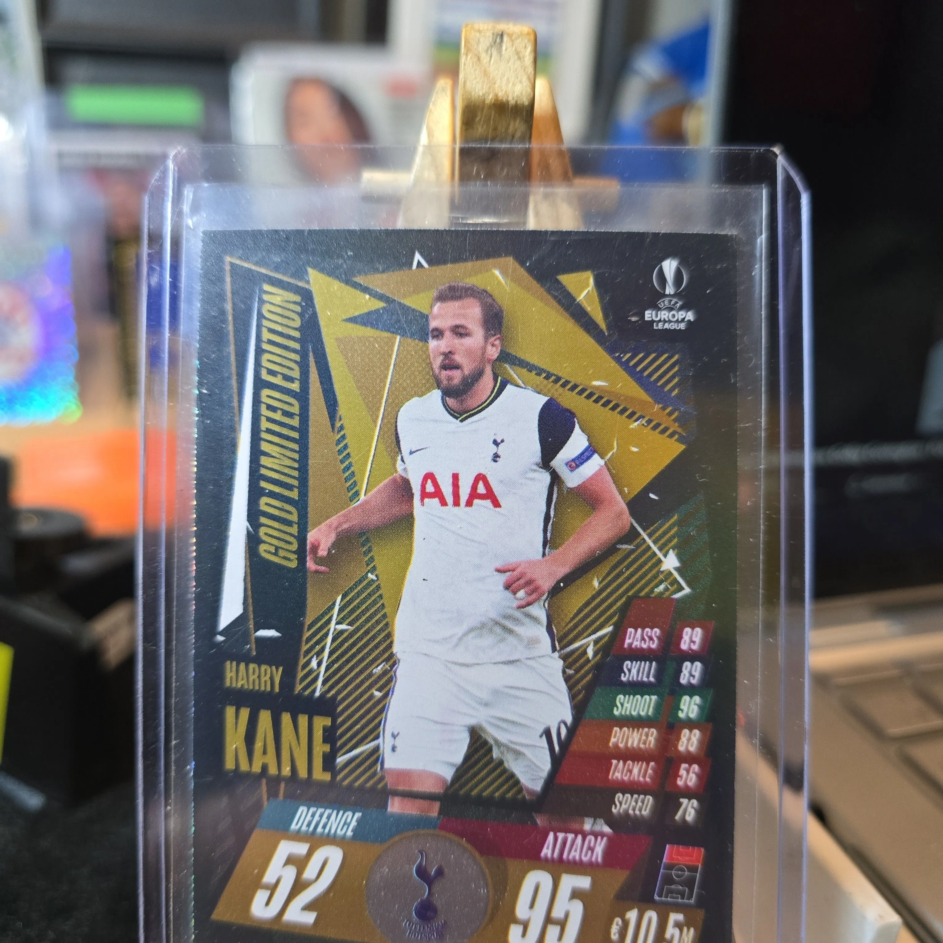 Product image for topps match attax HARRY KANE gold limited edition uefa Europa league