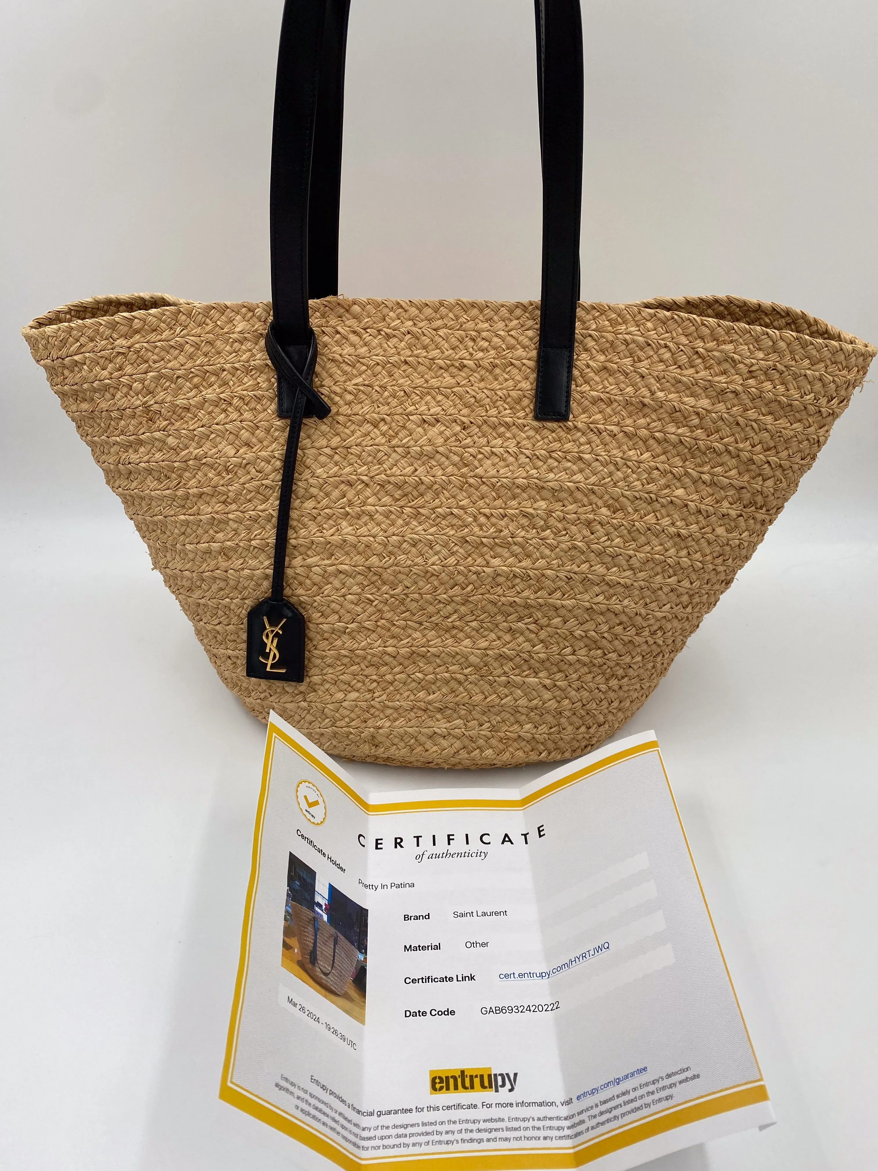 Product image for YSL Pannier Raffía Tote