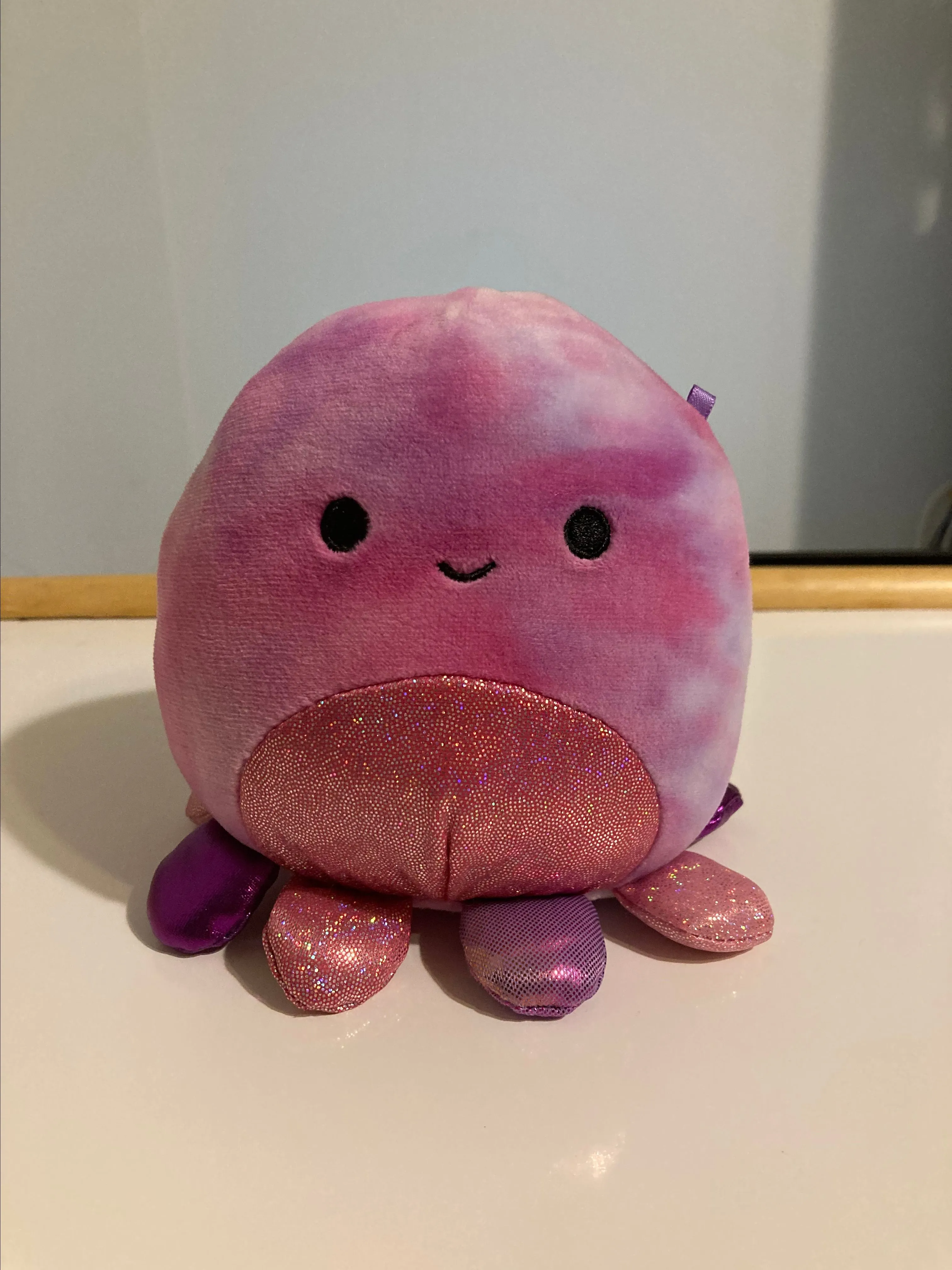 Product image for Squishmallow 5" ADELAIDE Plush Purple Pink Octopus 🐙Glittery Sealife Kellytoy